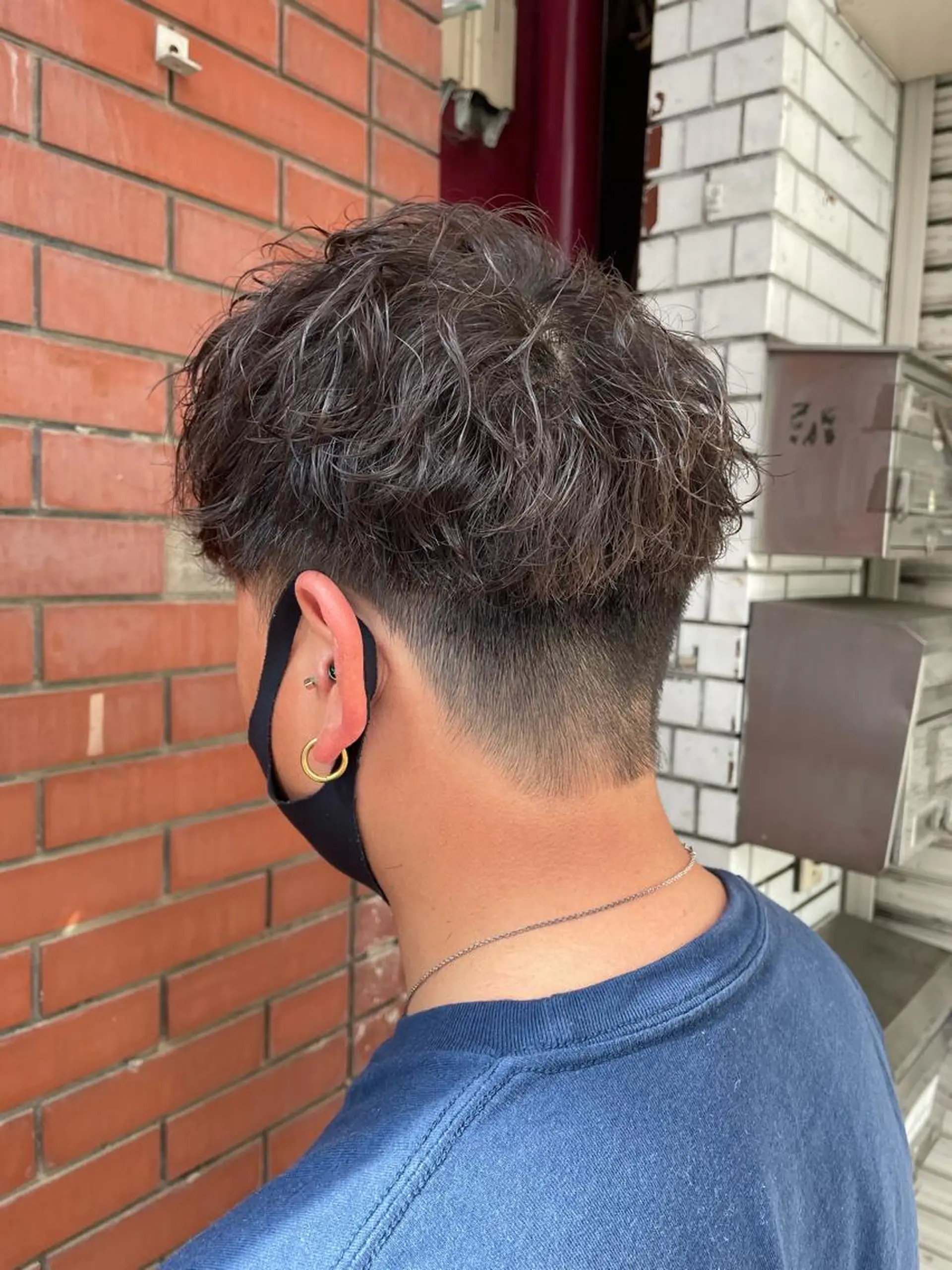 パーマ メンズ スパイキーパーマ 柏NO1 藤本葉のヘアスタイル