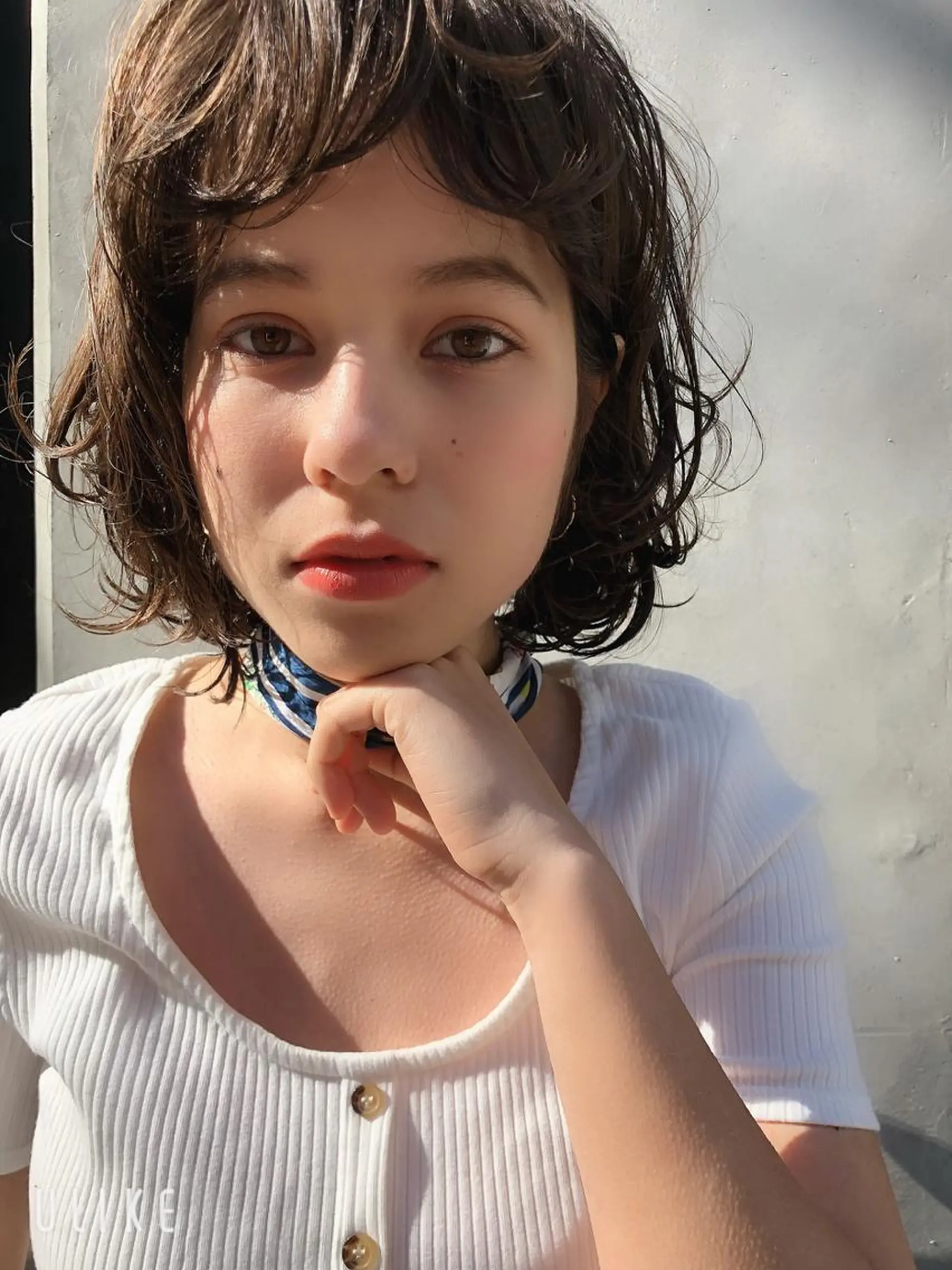 ミディアム ✨色持ちの良い艶 カラー✨蟹江真世のヘアスタイル