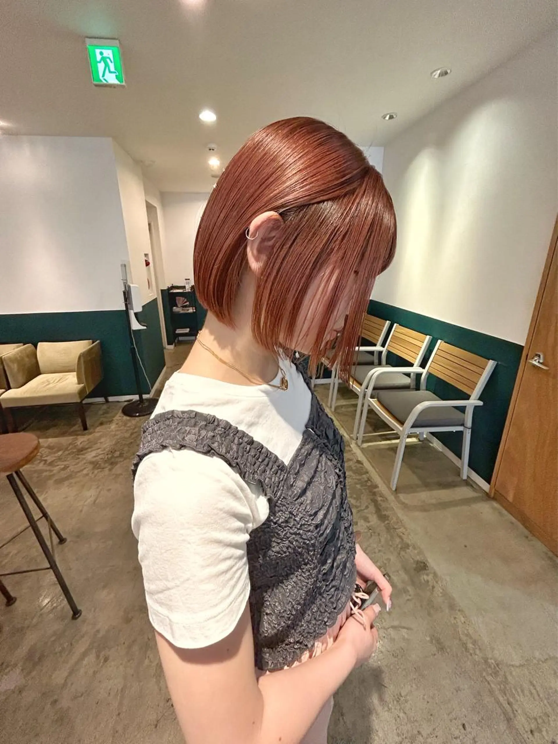 ショート カラー オレンジ オレンジピンク ピンクカラー ボブ カット ヘアカラー カラーリスト菅野 竜矢🌈のヘアスタイル