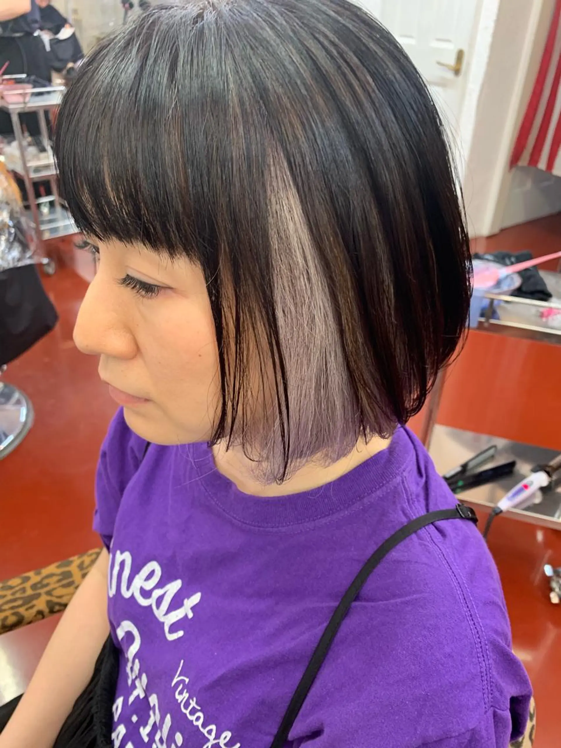 ミディアム カラー ピンクベージュ/新潟 万代/高橋桃葉🍑のヘアスタイル