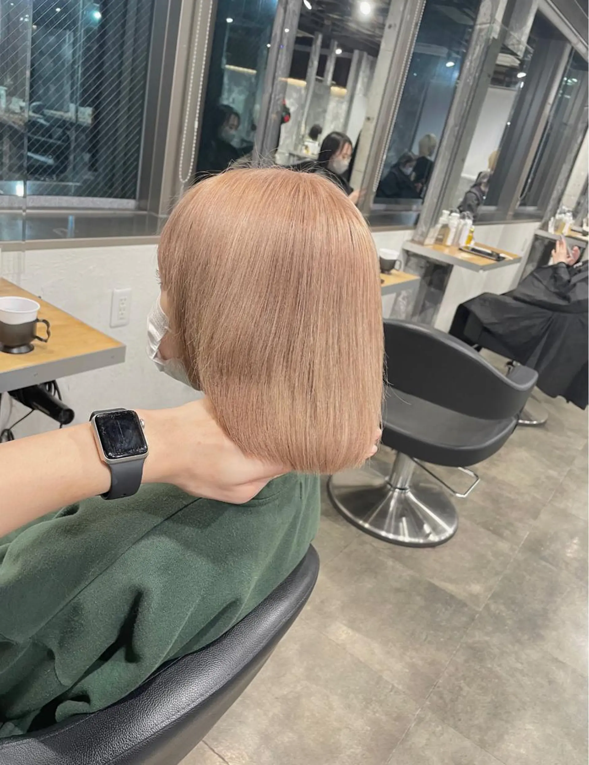 ミディアム カラー ヘアカラー トリートメント ヘッドスパ ヘアセット ベージュカラー💖 やすひろのヘアスタイル