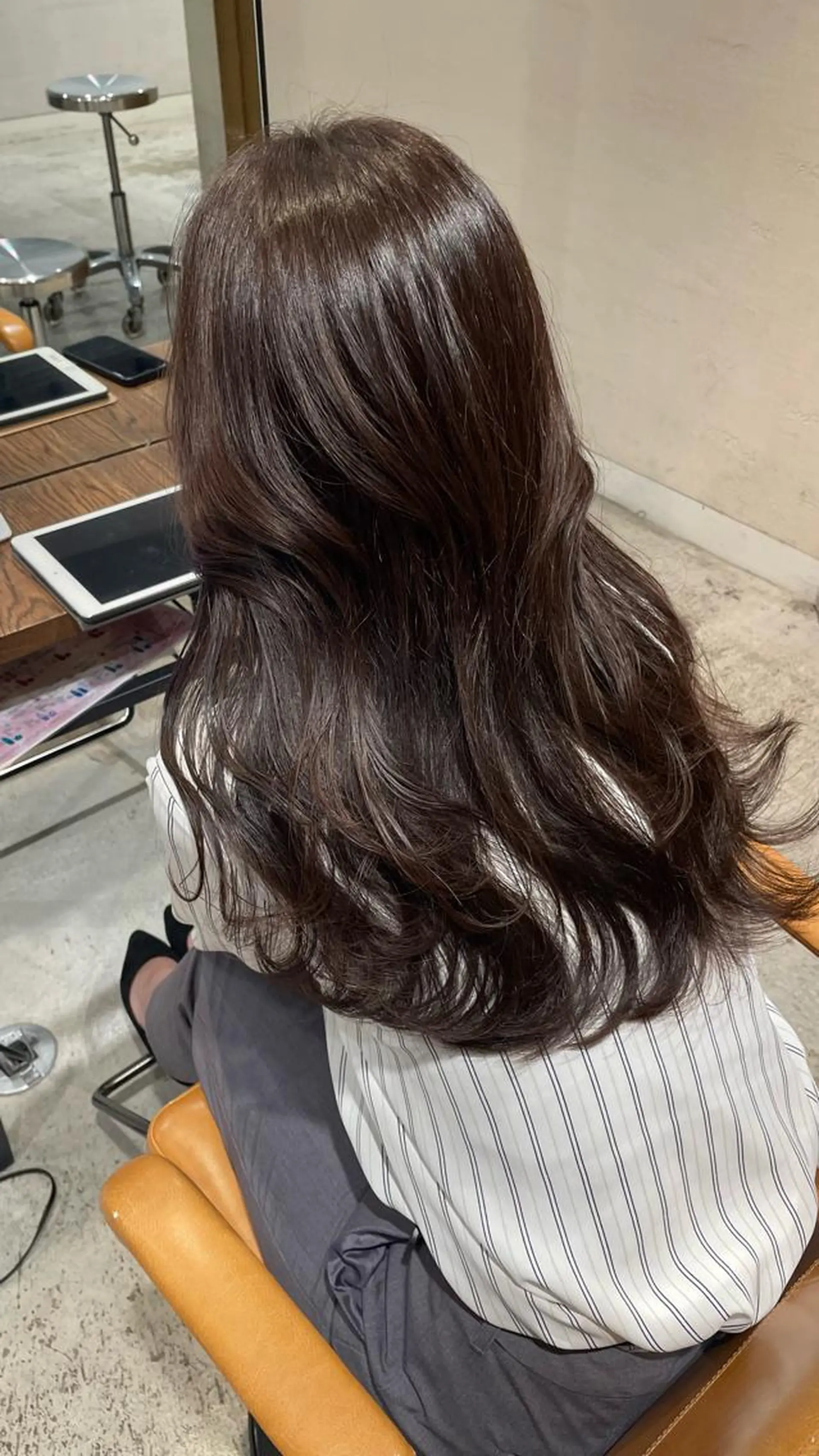 セミロング のり🐼顔まわり/ 韓国/レイヤーカットのヘアスタイル