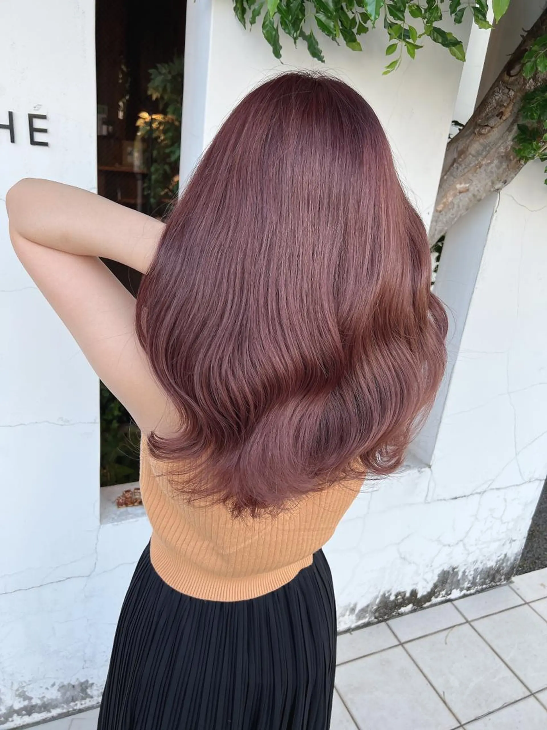 セミロング ピンクラベンダー ヘアカラー 具志 正太のヘアスタイル