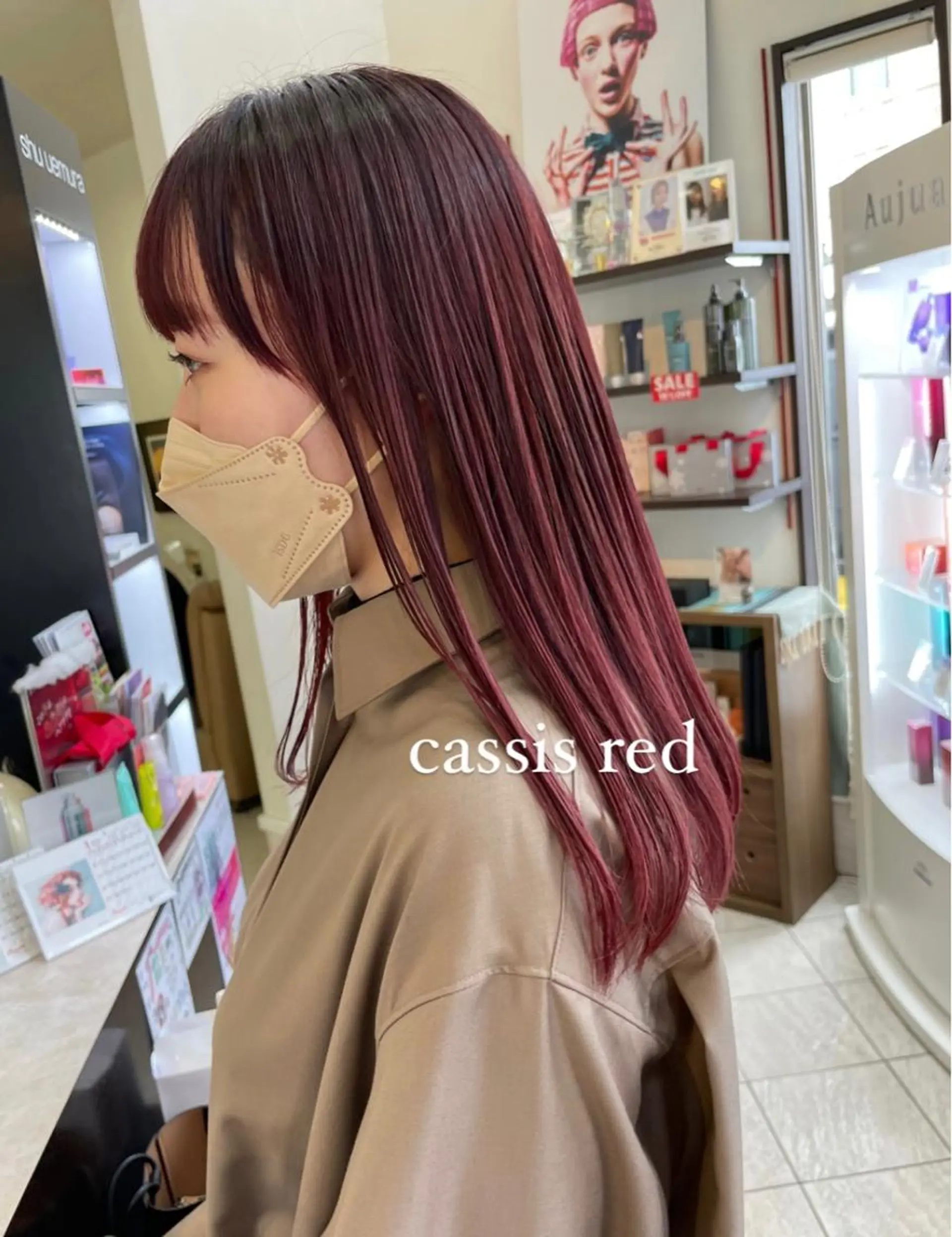 セミロング カラー コレットヘアー 田中アヤノのヘアスタイル