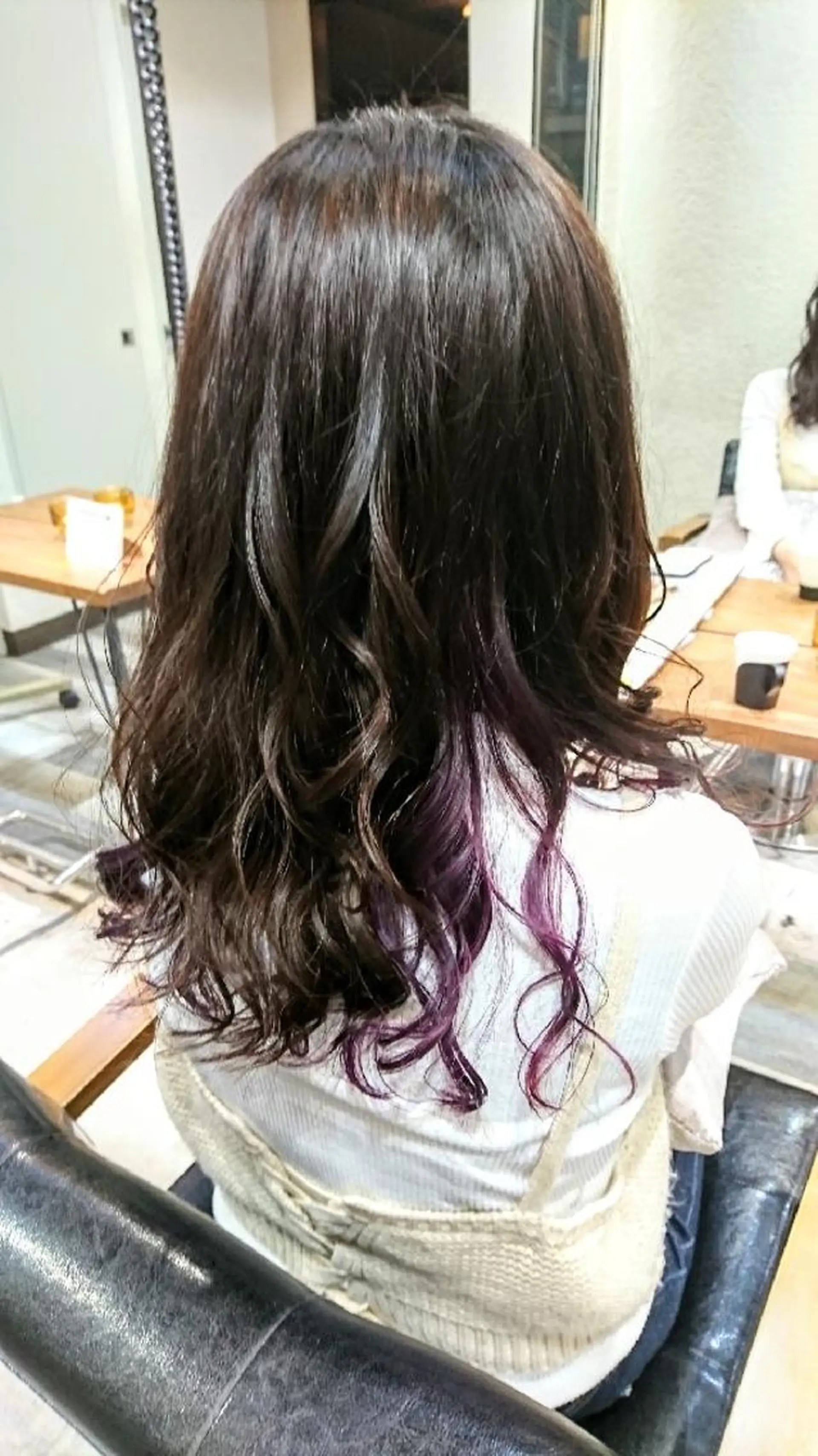 ロング カラー インナーカラー バイオレットカラー 艶カラー/インナー /グラデ/大西小百合のヘアスタイル