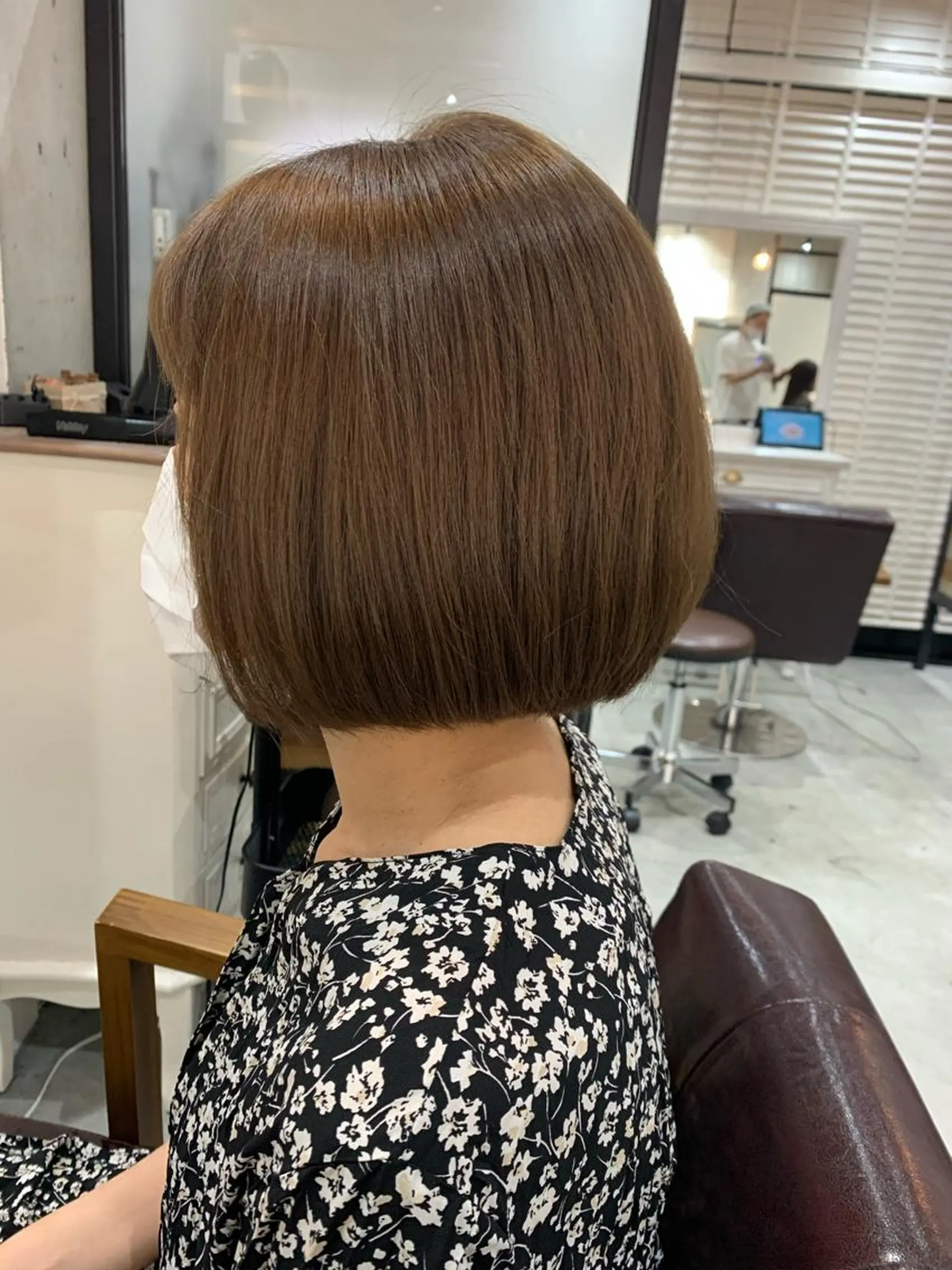 ショート カラー ヘアアレンジ カット ヘアカラー トリートメント kei🤎ベージュ /透明感カラー/博多のヘアスタイル