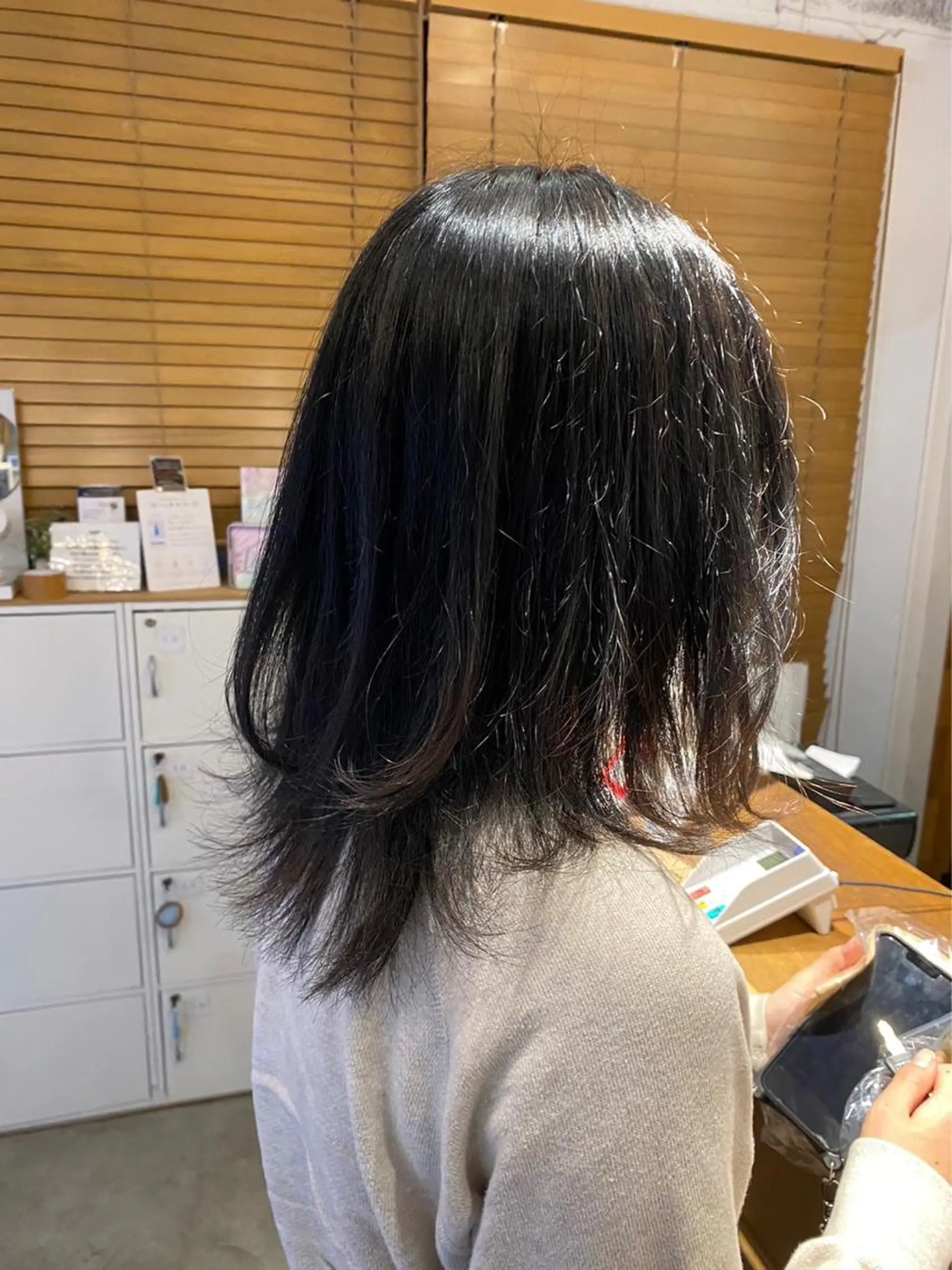 セミロング カラー カット ヘアカラー 長濱 俊のヘアスタイル