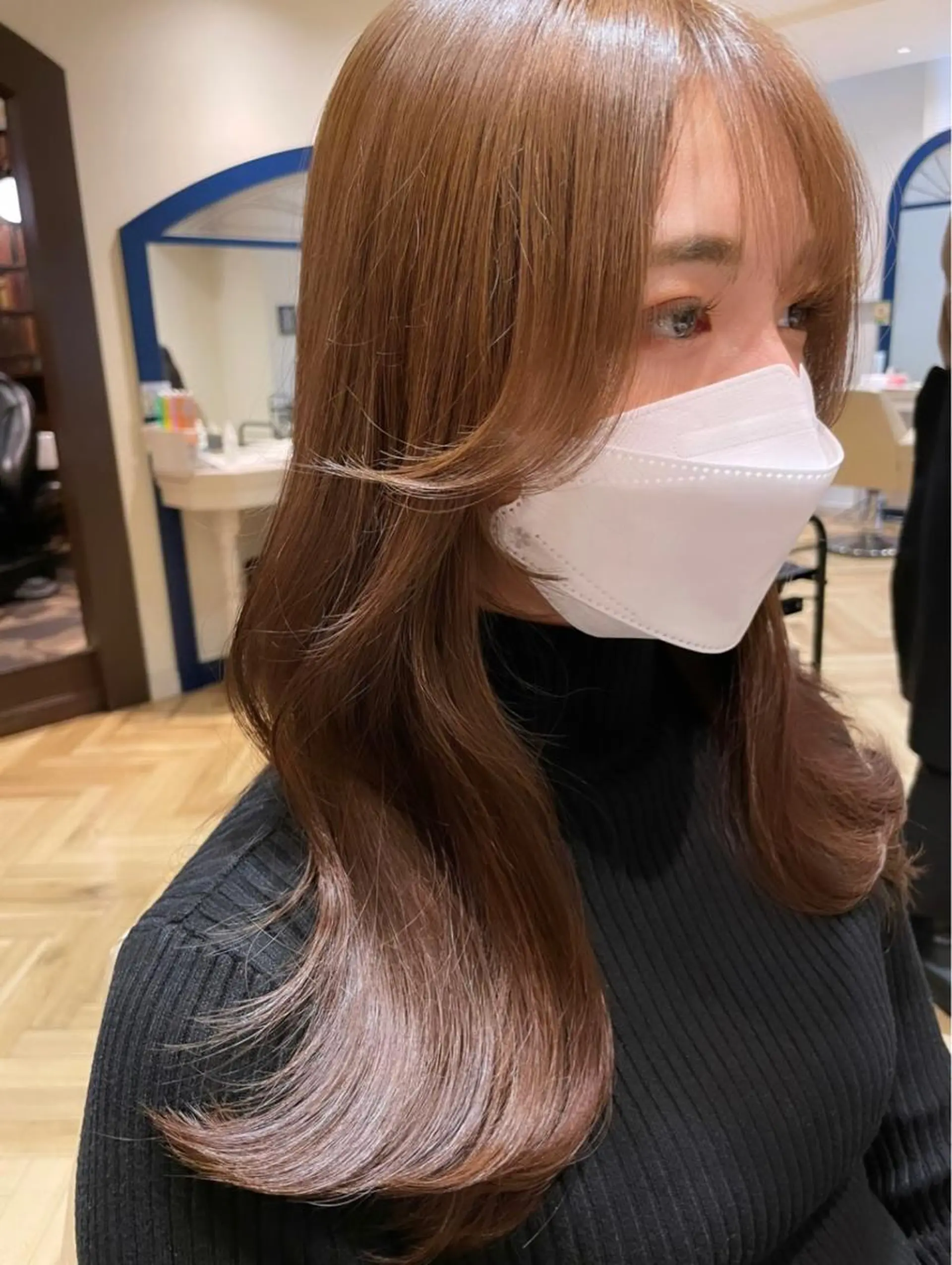 ロング カット ヘアカラー トリートメント 💖レイヤー×美髪 💖momoのヘアスタイル