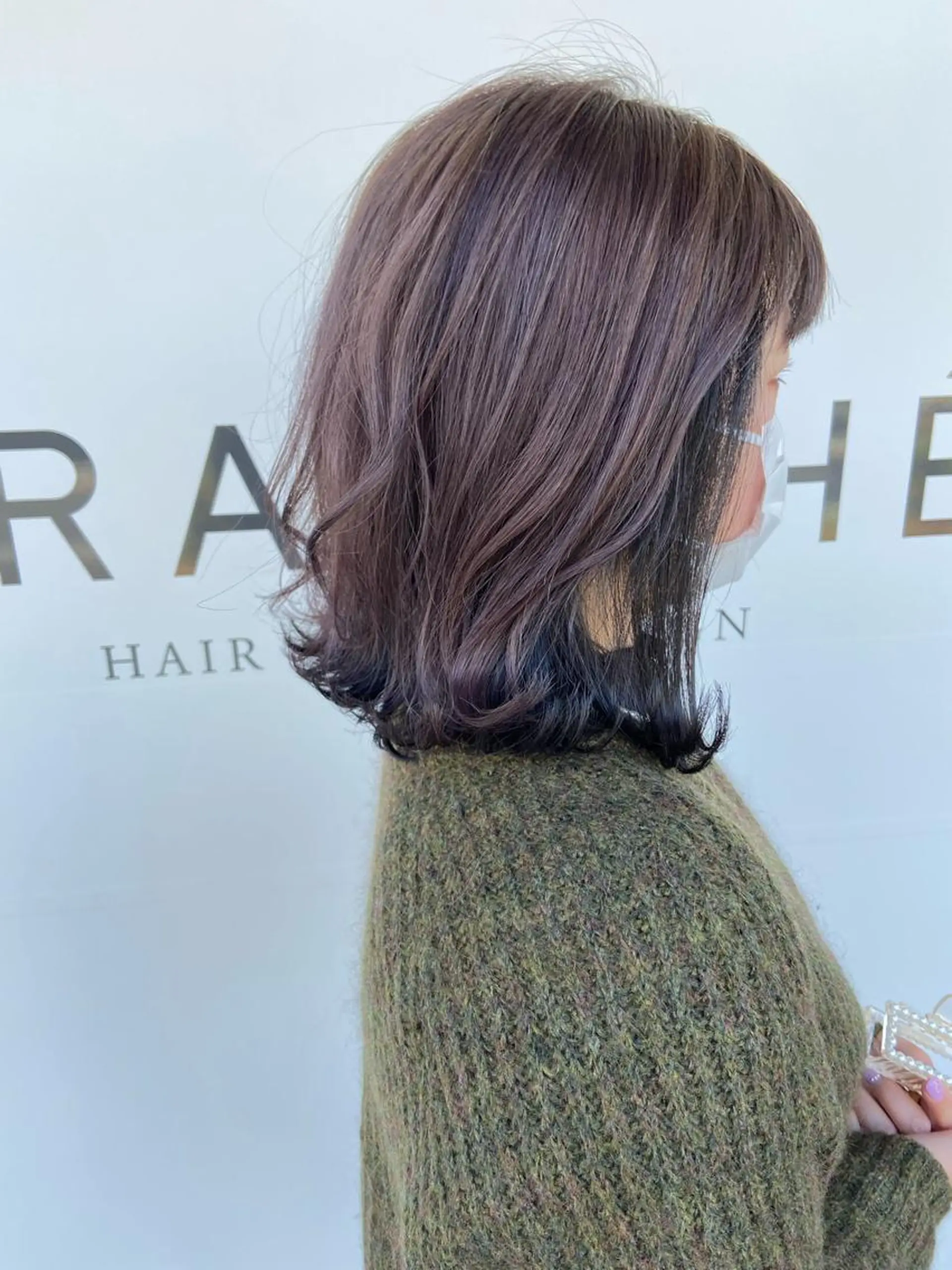ミディアム カラー 黒髪 ブランシェ小幡駅前店 森樹のヘアスタイル