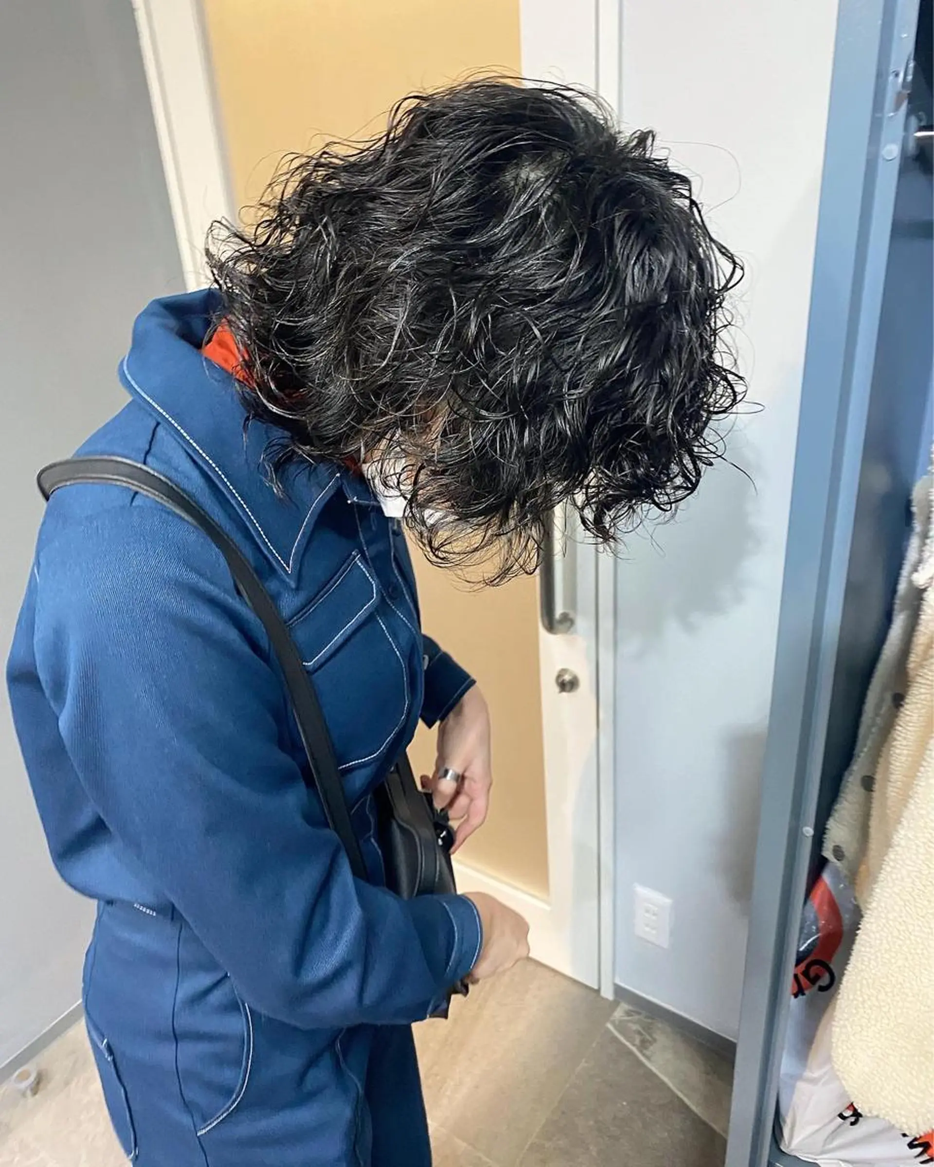 ミディアム パーマ 低ダメージパーマ ケアパーマ/武田明大のヘアスタイル