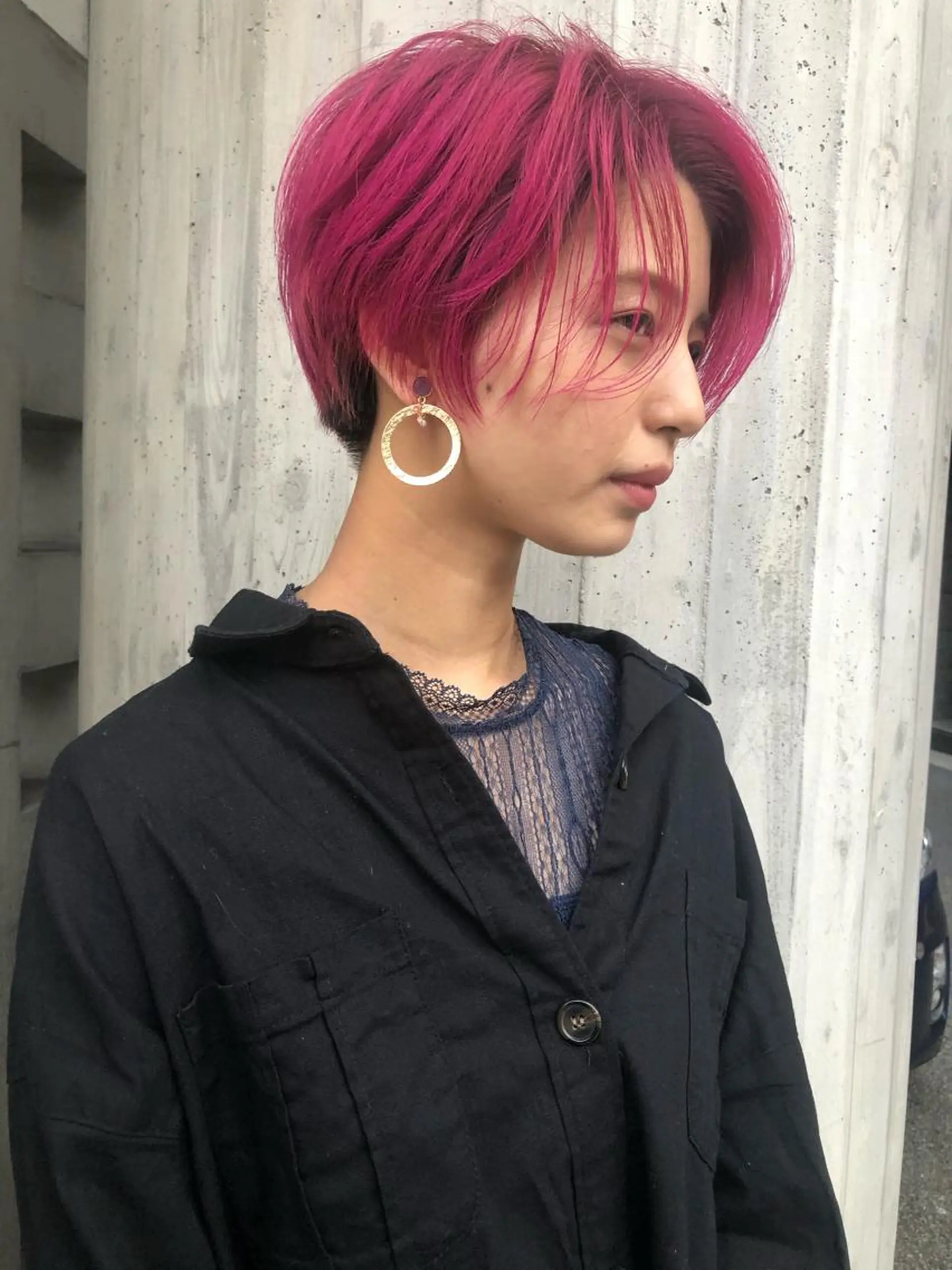 ショート カラー ブリーチ カット ヘアカラー トリートメント 上品な大人レイヤー 🍀渋谷🍀濱口敬太のヘアスタイル