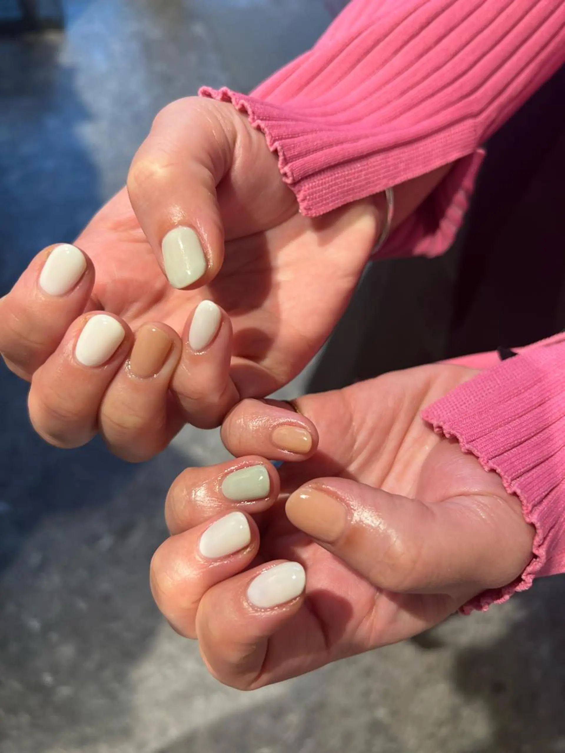 ネイル ワンカラーネイル 春ネイル ヘアメイクネイリスト 💄💅hidemiのヘアスタイル