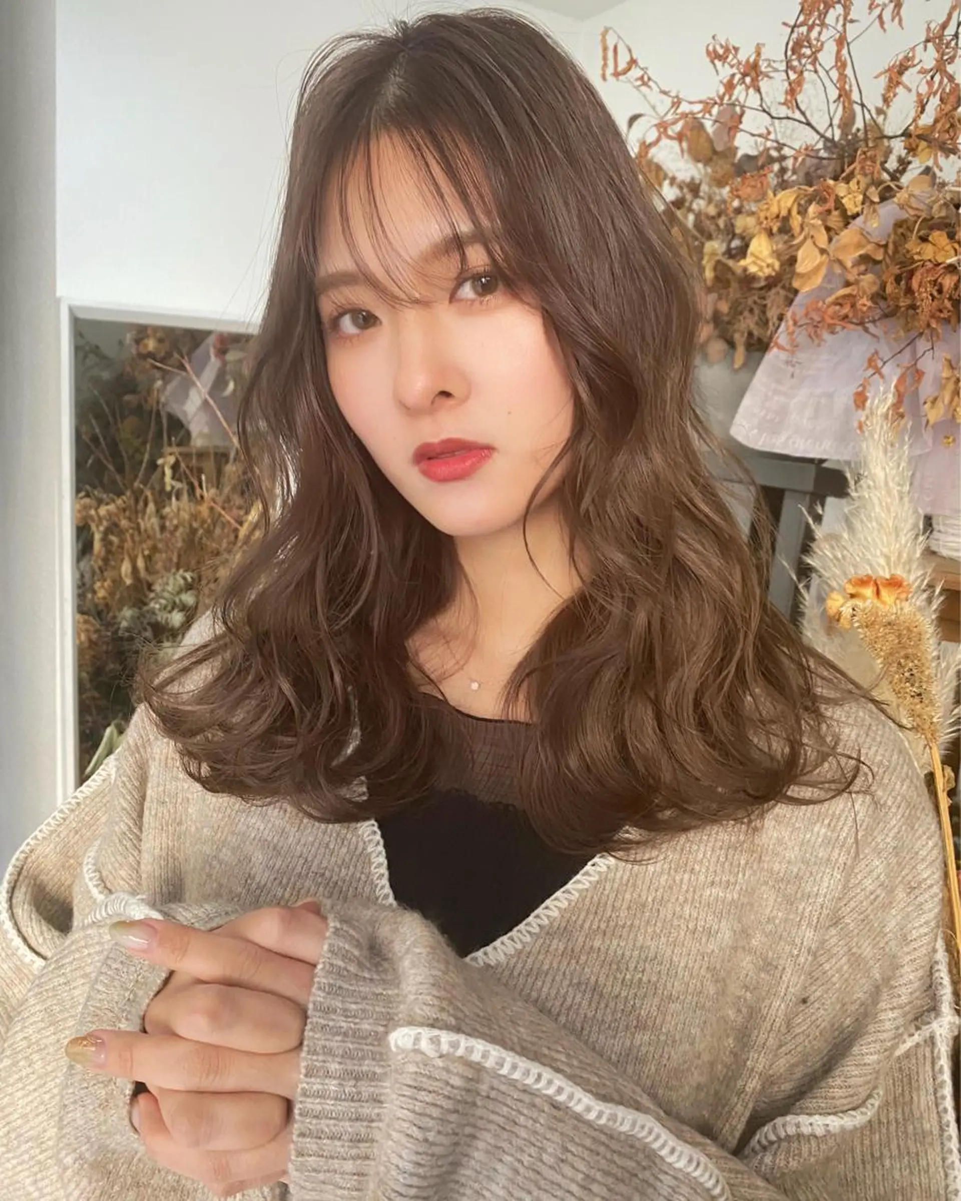 ロング カラー カット パーマ キタダ ヒロキのヘアスタイル