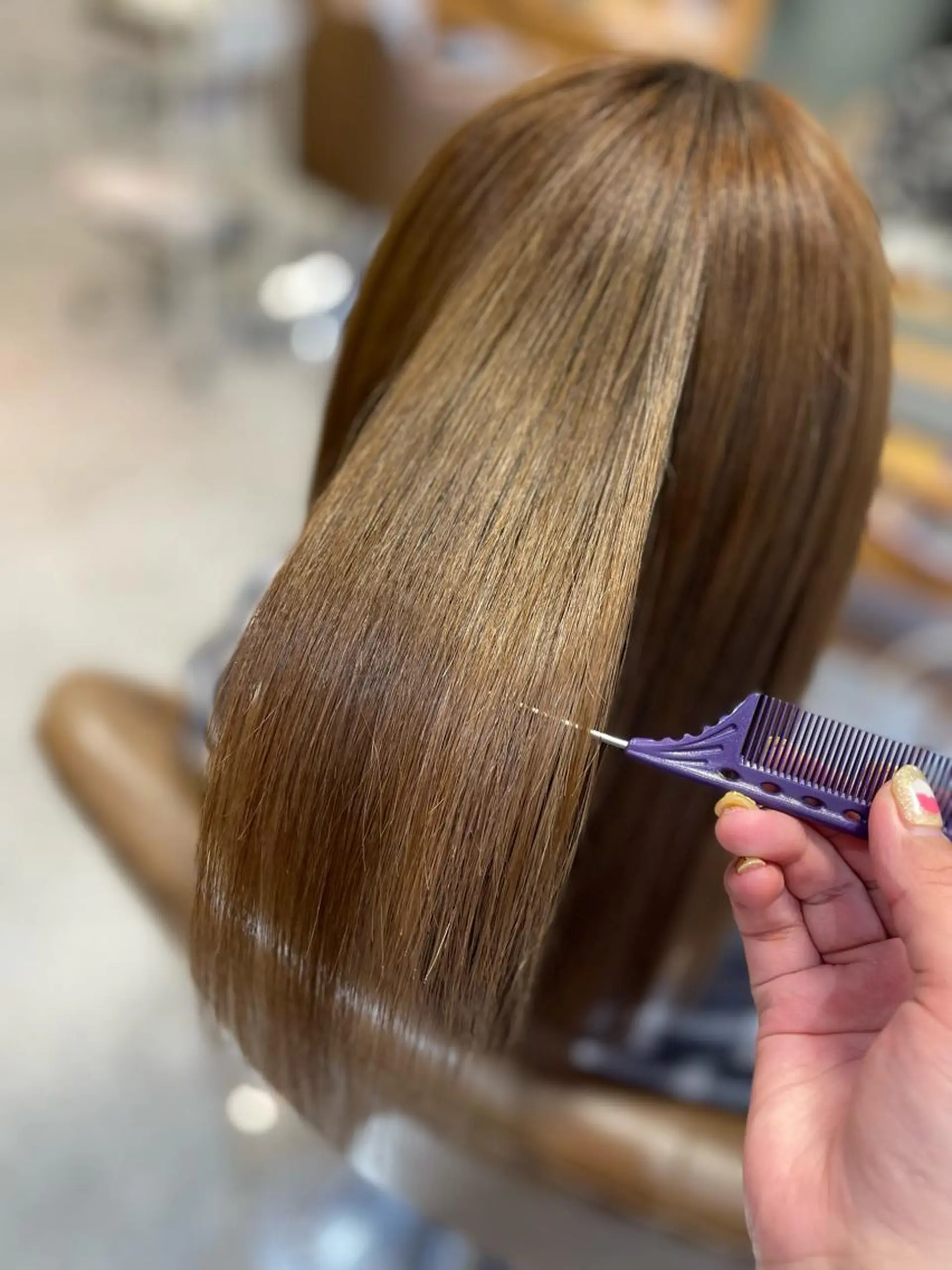 ミディアム 縮毛矯正 Chi satoのヘアスタイル