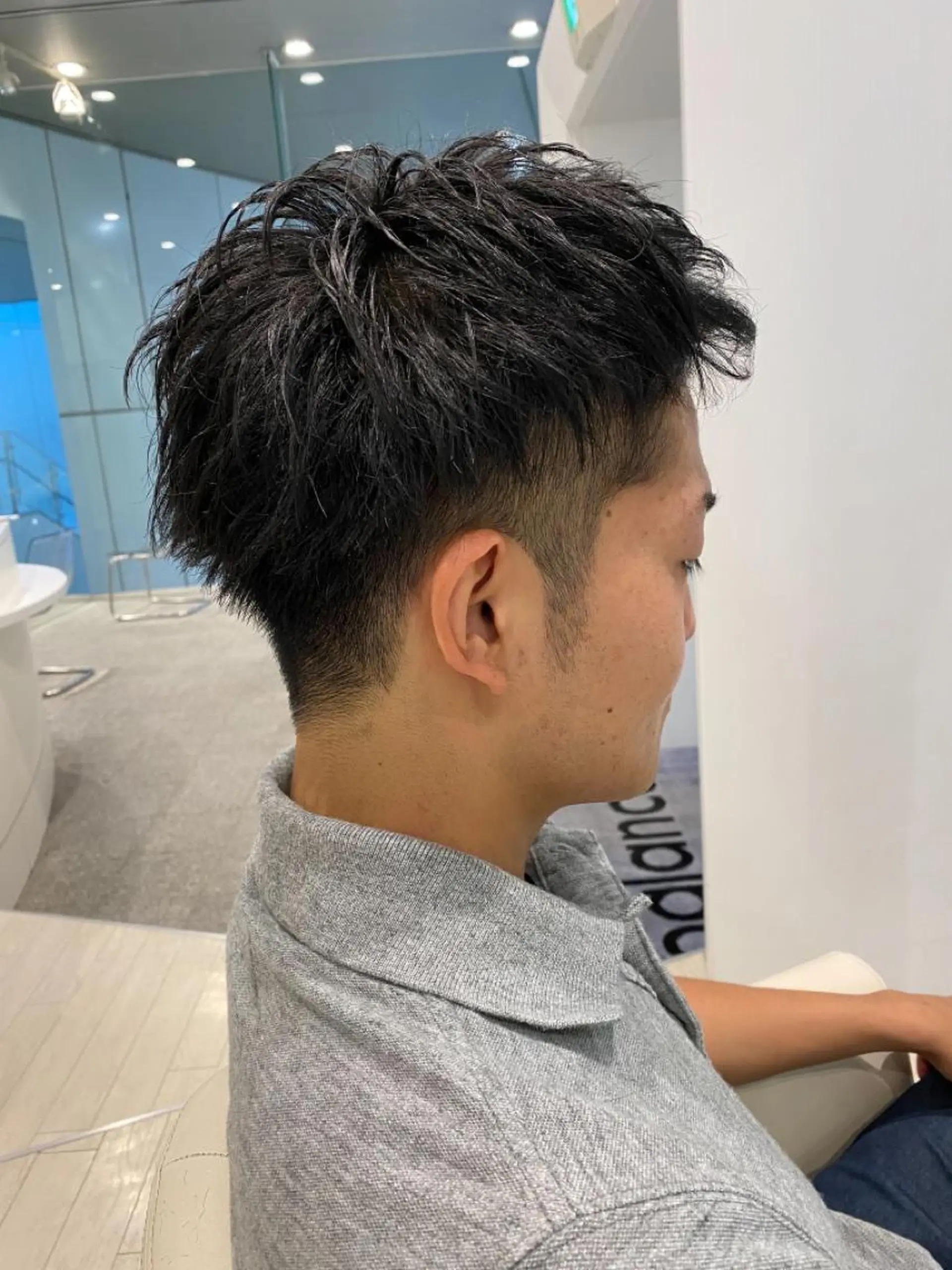 メンズ アップバング 刈り上げ メンズカット 井上　凜太郎のヘアスタイル