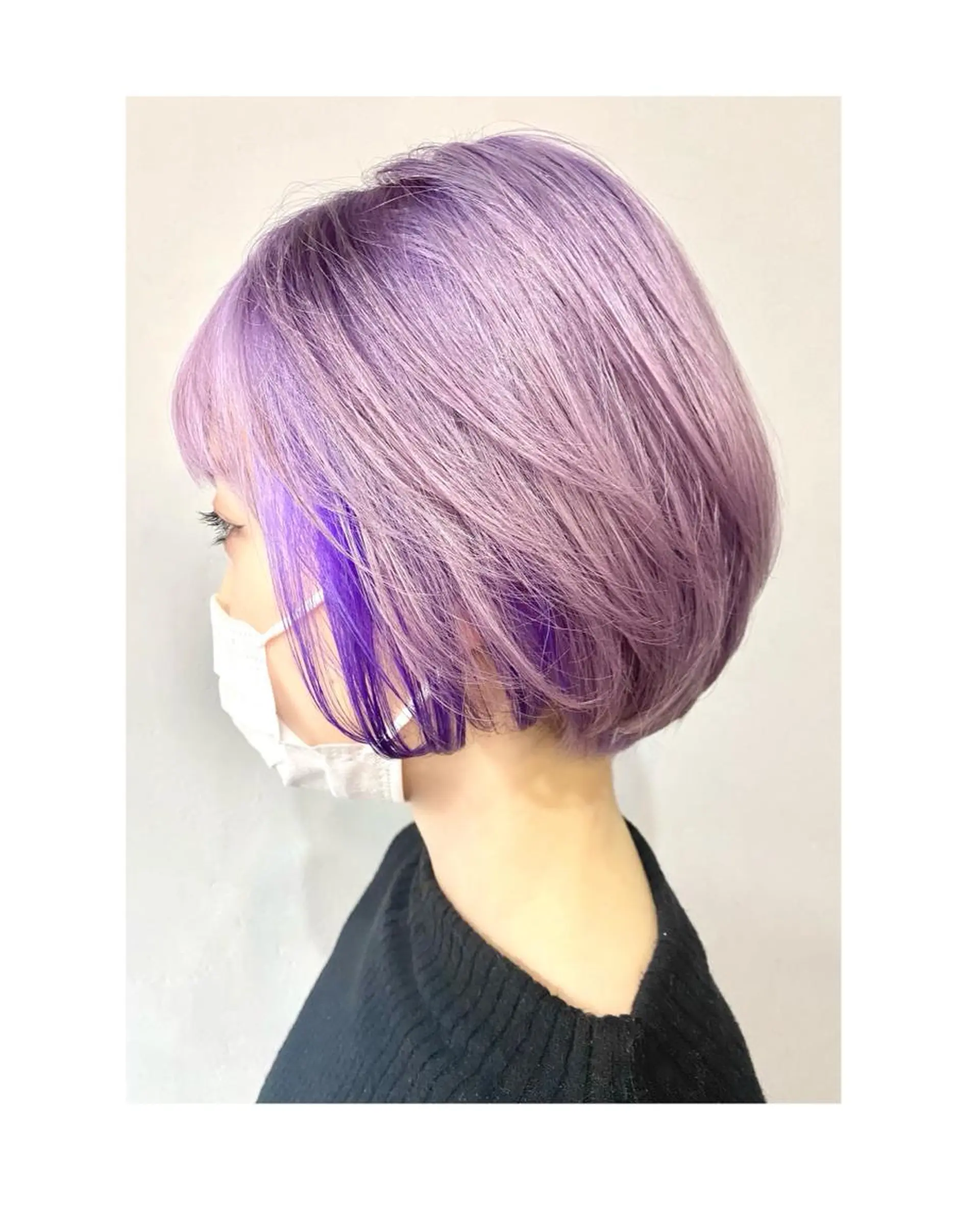 ショート カラー ブリーチ ラベンダーカラー パープルカラー ヘアカラー GARU-ガル-所属・TSUNO🦖 派手髪/オタク美容師のヘアスタイル