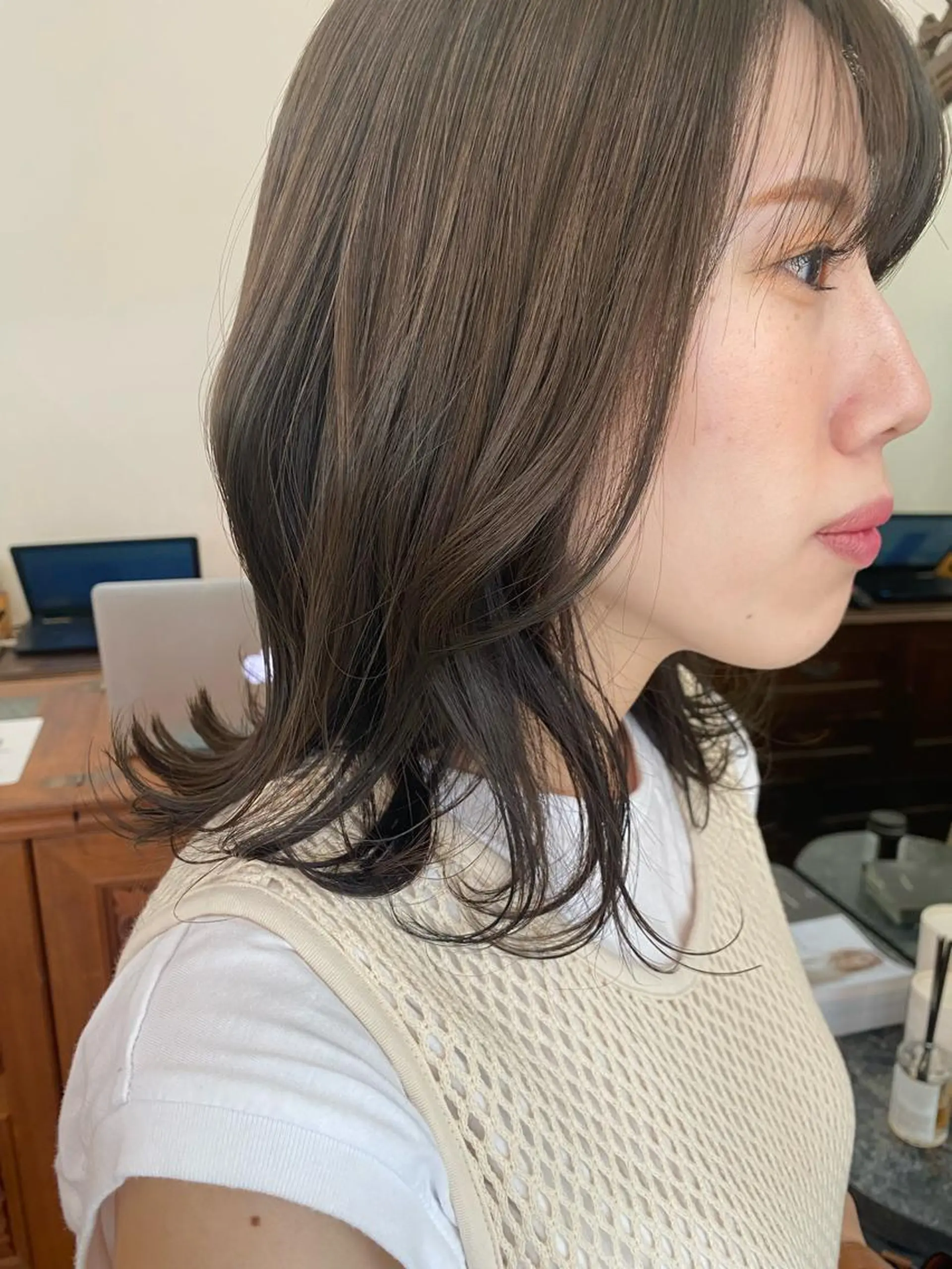 ミディアム 壁谷  加保理のヘアスタイル