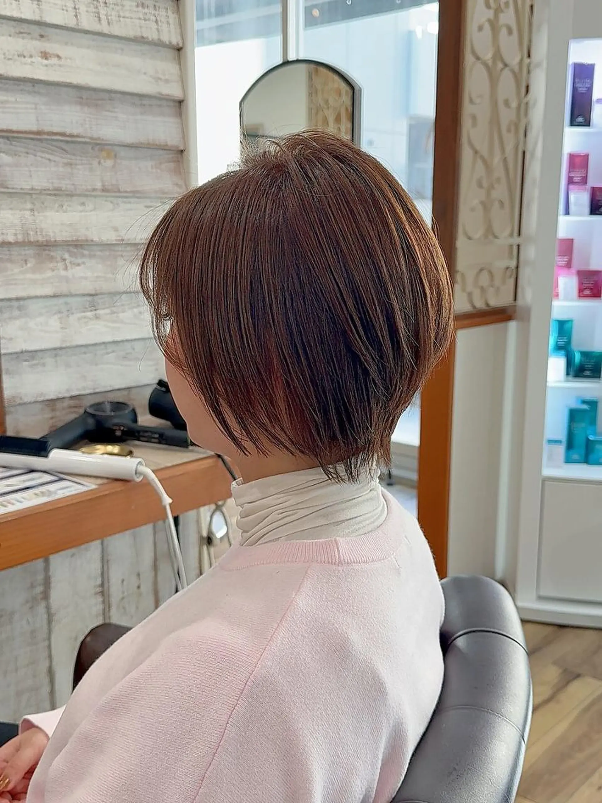 ショート ボブ 顔周りカット 髪質改善 韓国風ヘア レイヤーカット &.TIGRE KUMAMOTOのヘアスタイル