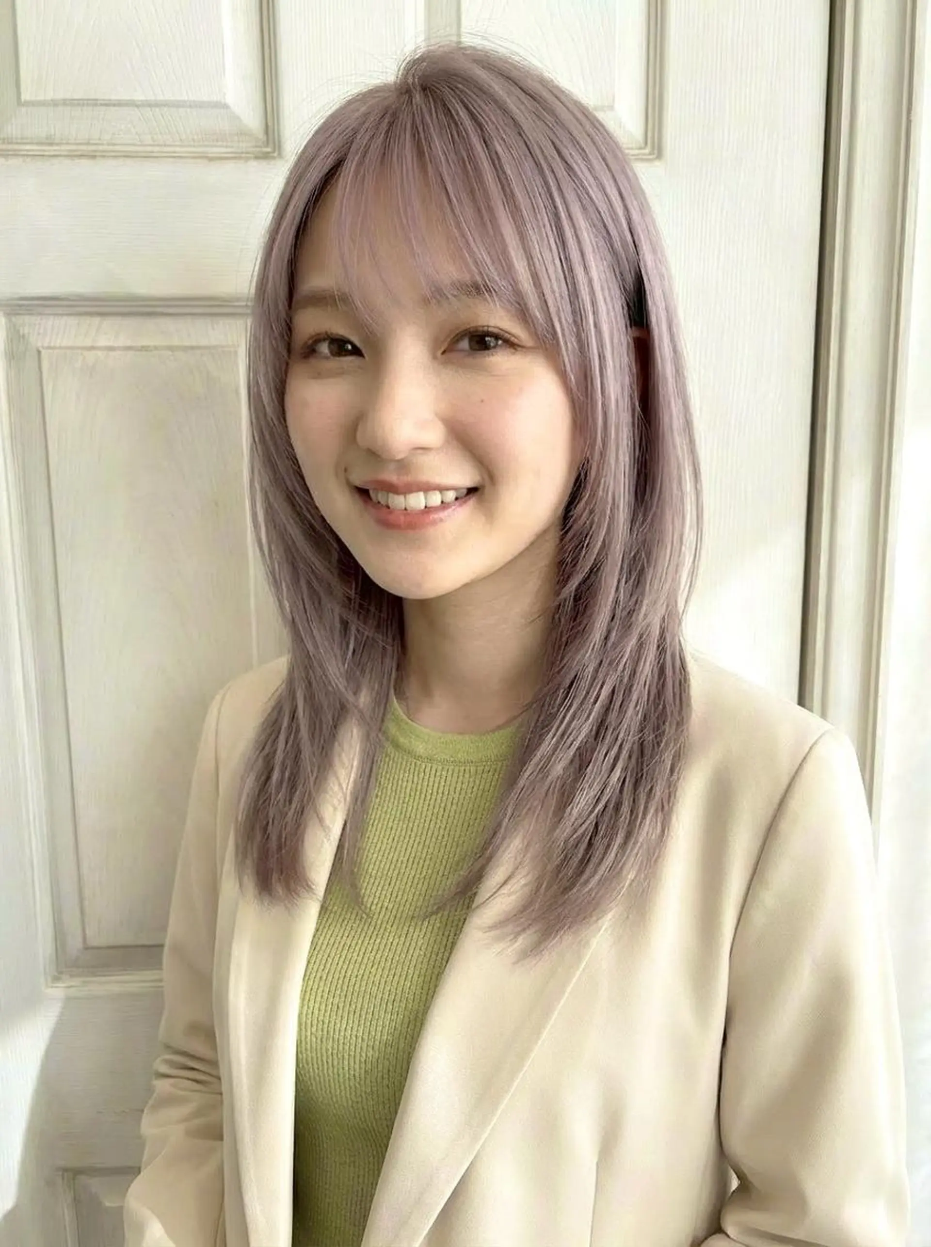 セミロング ボブ くびれヘア 顔周りカット 髪質改善 韓国風ヘア Aroma hair 🌙tanakaのヘアスタイル