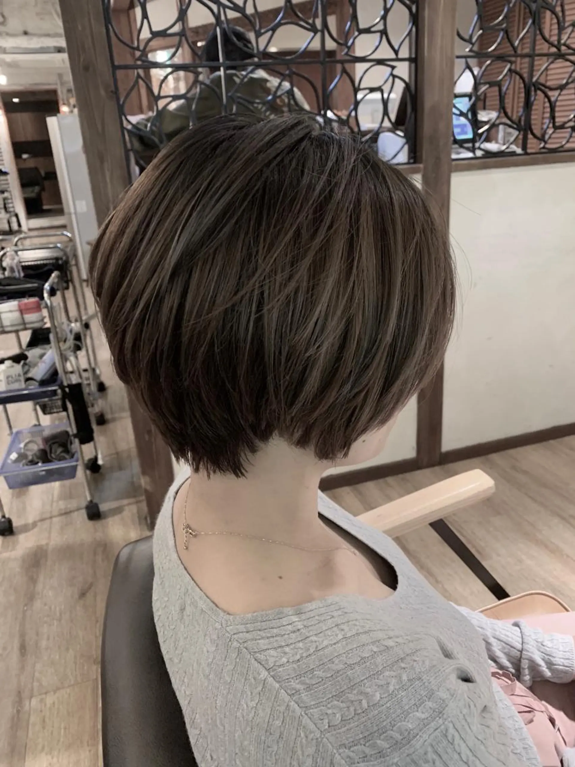 ショート カラー アッシュ アッシュグレー アッシュグレージュ 透明感カラー グレージュ カット ヘアカラー 田村和範/似合わせ カラー/髪質改善のヘアスタイル