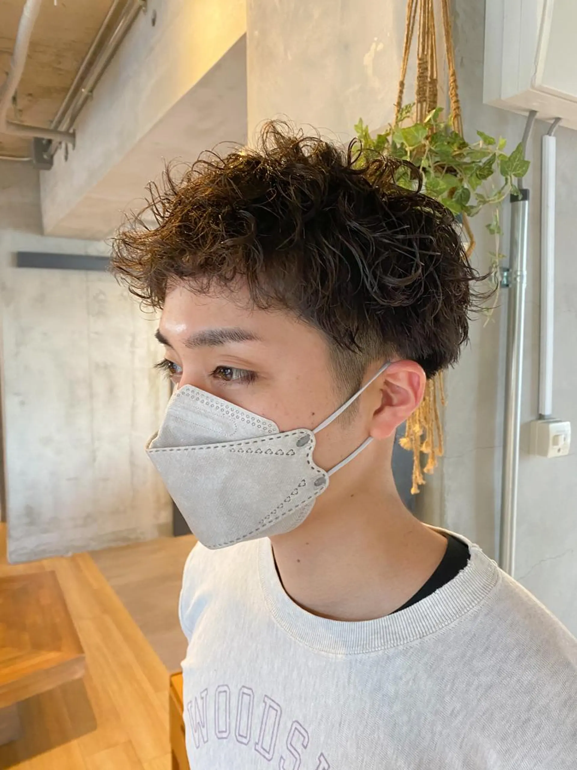 カラー パーマ メンズ カット パーマ ♠️暗髪レイヤー♠️ 中山唯斗のヘアスタイル