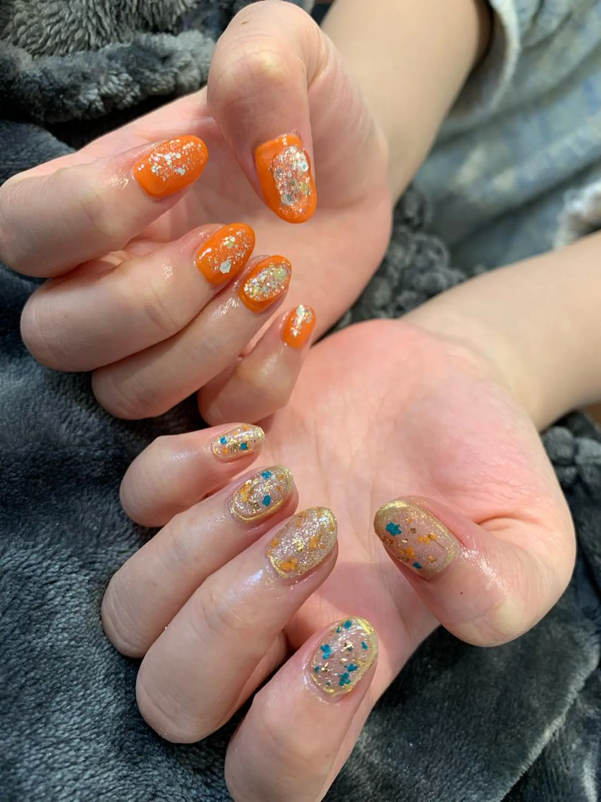 ネイル ラメ(グリッター) 持ち込み マキノ ユイのネイルデザイン