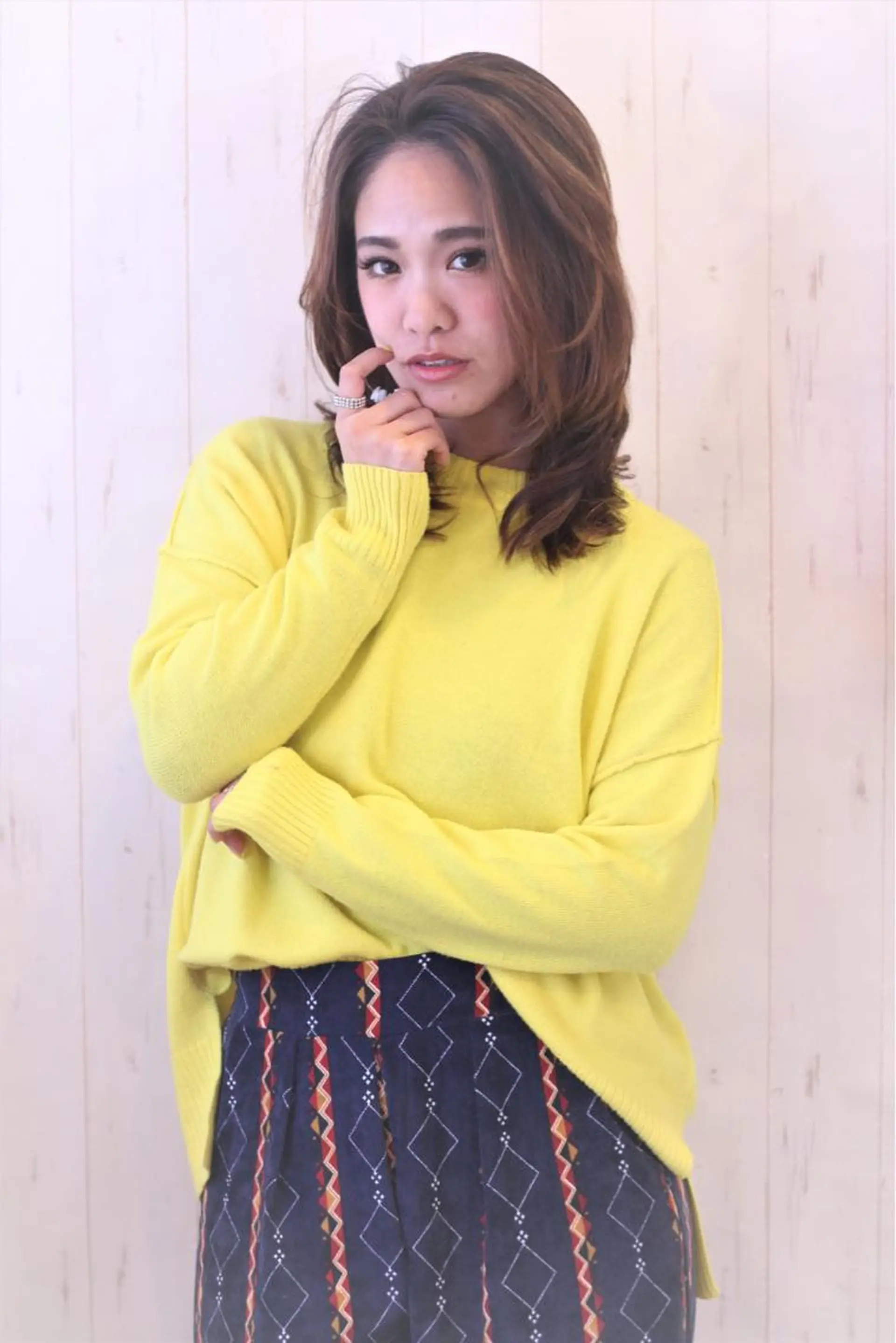 セミロング カラー パーマ ヘアアレンジ メンズ キッズ ネイル マツエク・マツパ Saffyハリウッド トリートメント◎のヘアスタイル