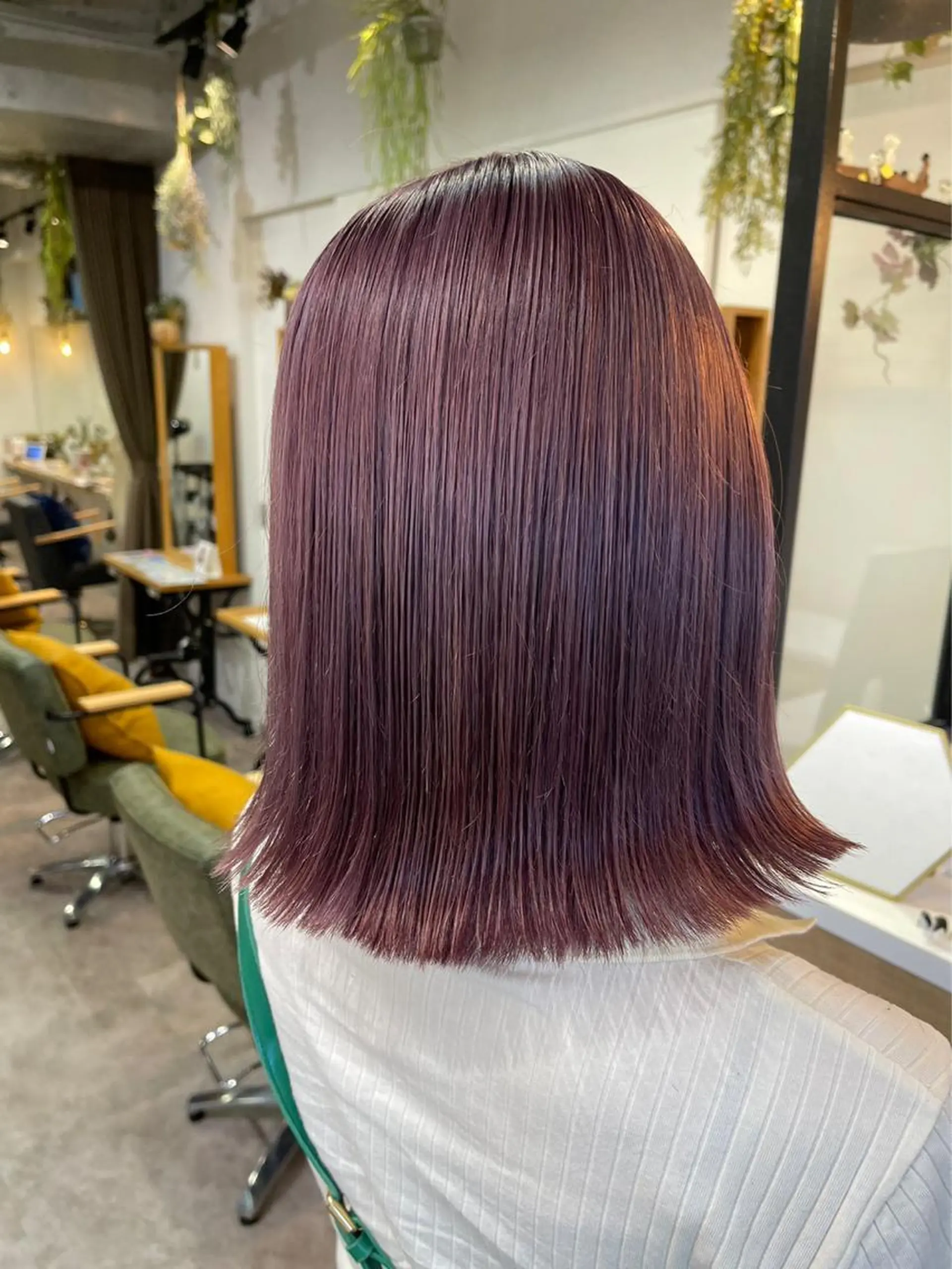 ミディアム 髪質改善/縮毛矯正/ 艶カラー/ヘッドスパのヘアスタイル