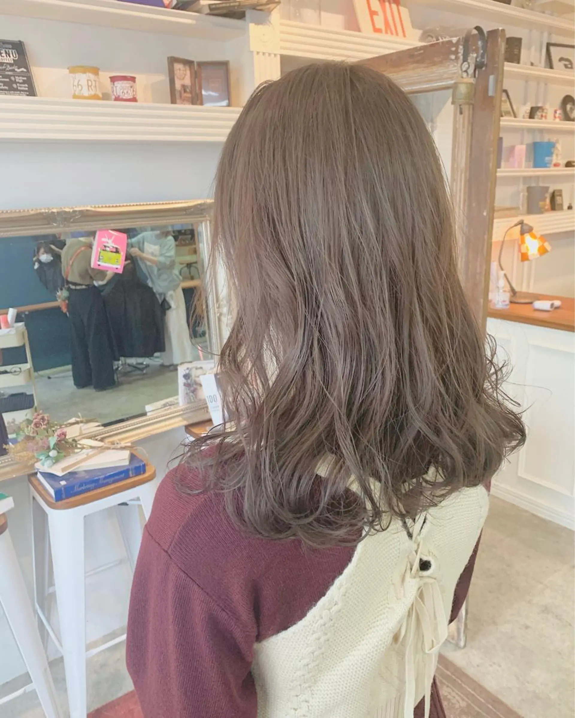 セミロング カラー ヘアアレンジ ベージュカラー ココアベージュ ヘアカラー トリートメント 山崎 澪 レイヤーカット/大宮のヘアスタイル