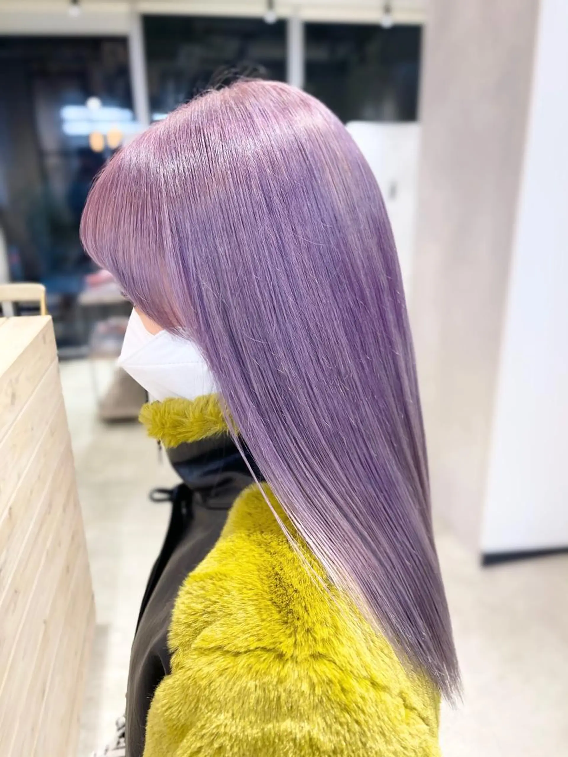 ロング カラー ベージュカラー ラベンダーカラー ラベンダーベージュ パープルカラー ハイトーン×レイヤー ／遠藤将太のヘアスタイル