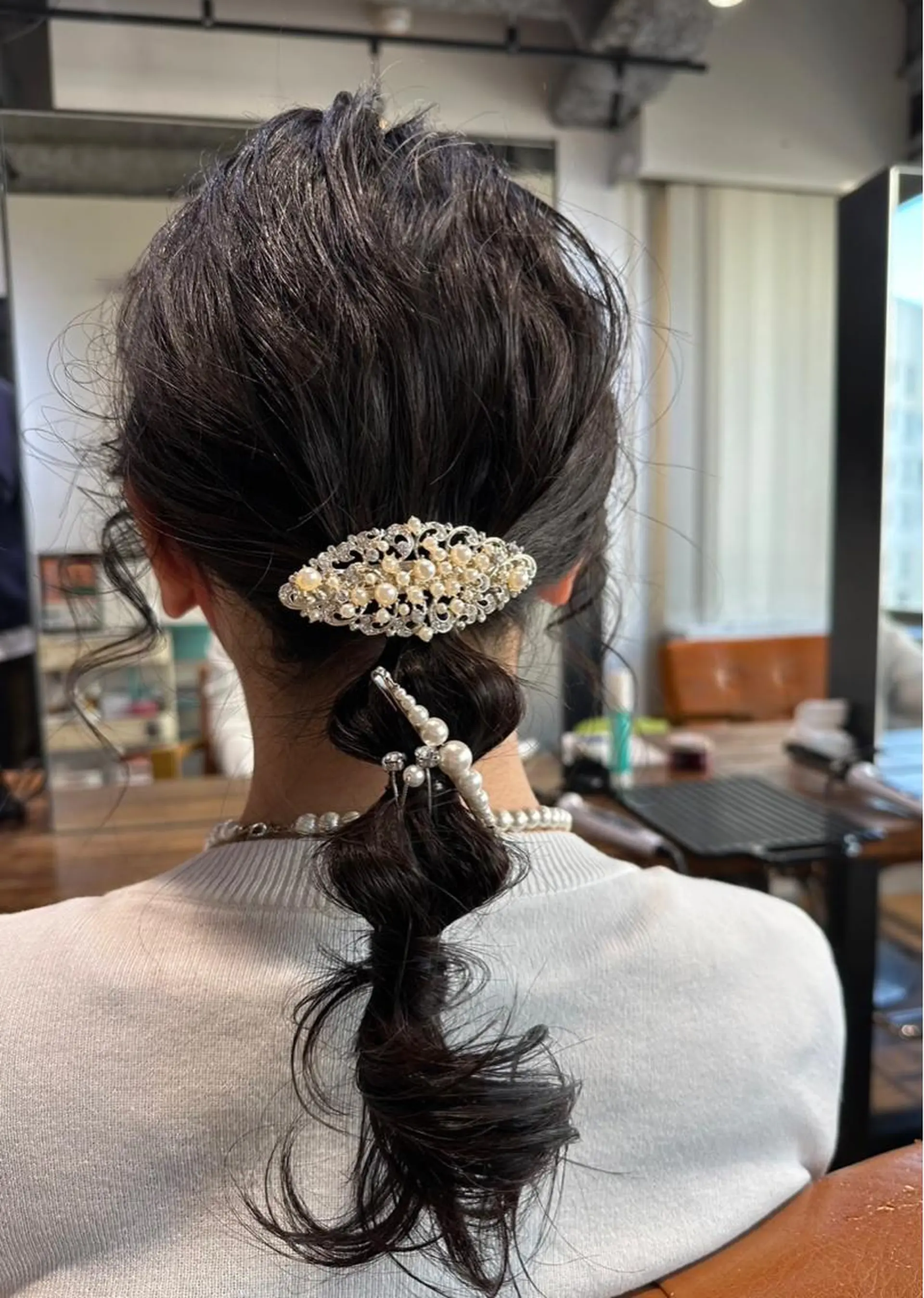 ミディアム ヘアセット 横浜美容室／暖色系 michika🌹のヘアスタイル