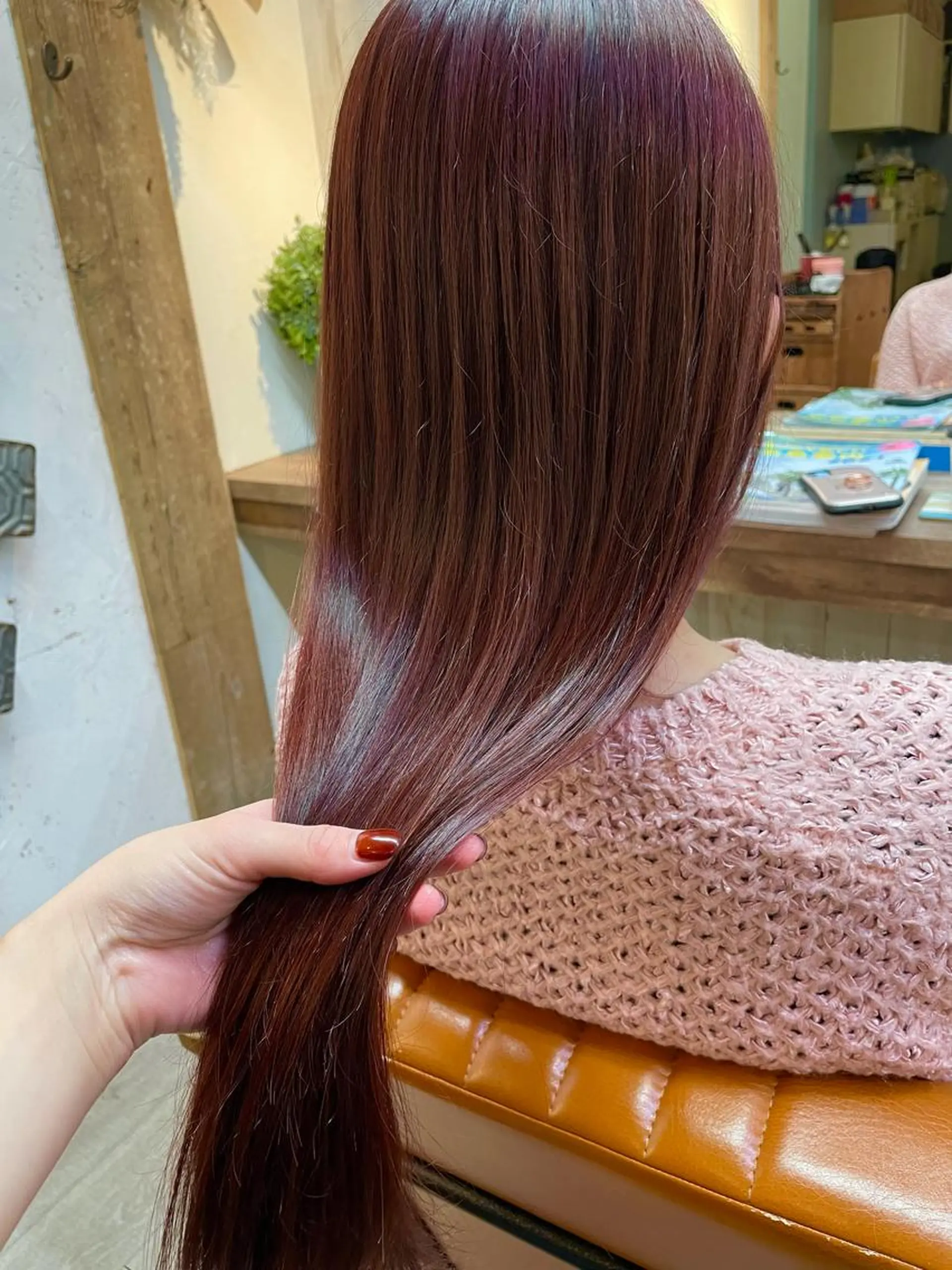 ミディアム カラー ピンクカラー カワシマ セイカのヘアスタイル