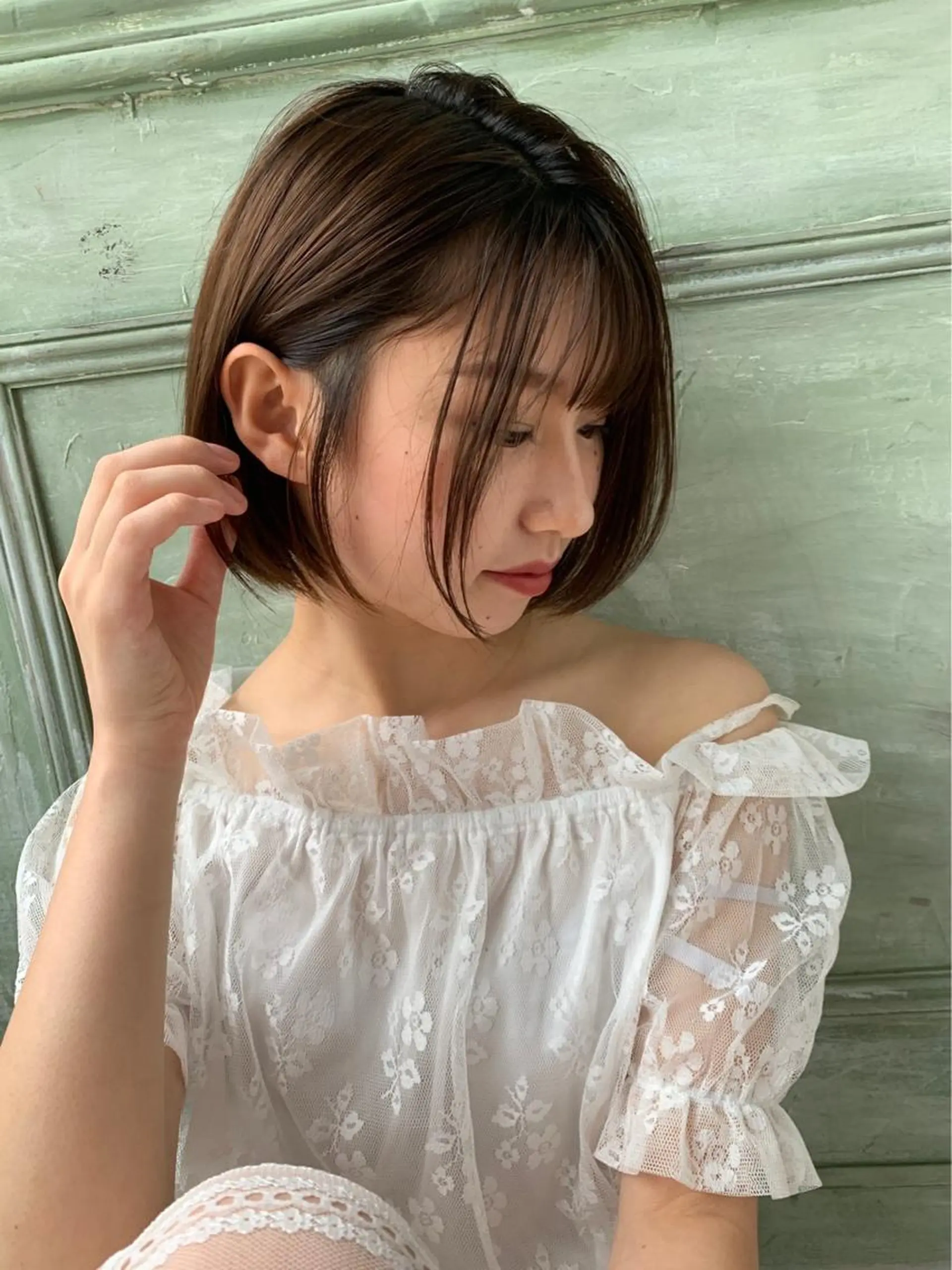 ショート ハイライト 髪質改善 ショートヘア 小顔カット LEVIJU hair所属・韓国ヘア🕊村上 ののこ🕊のヘアスタイル