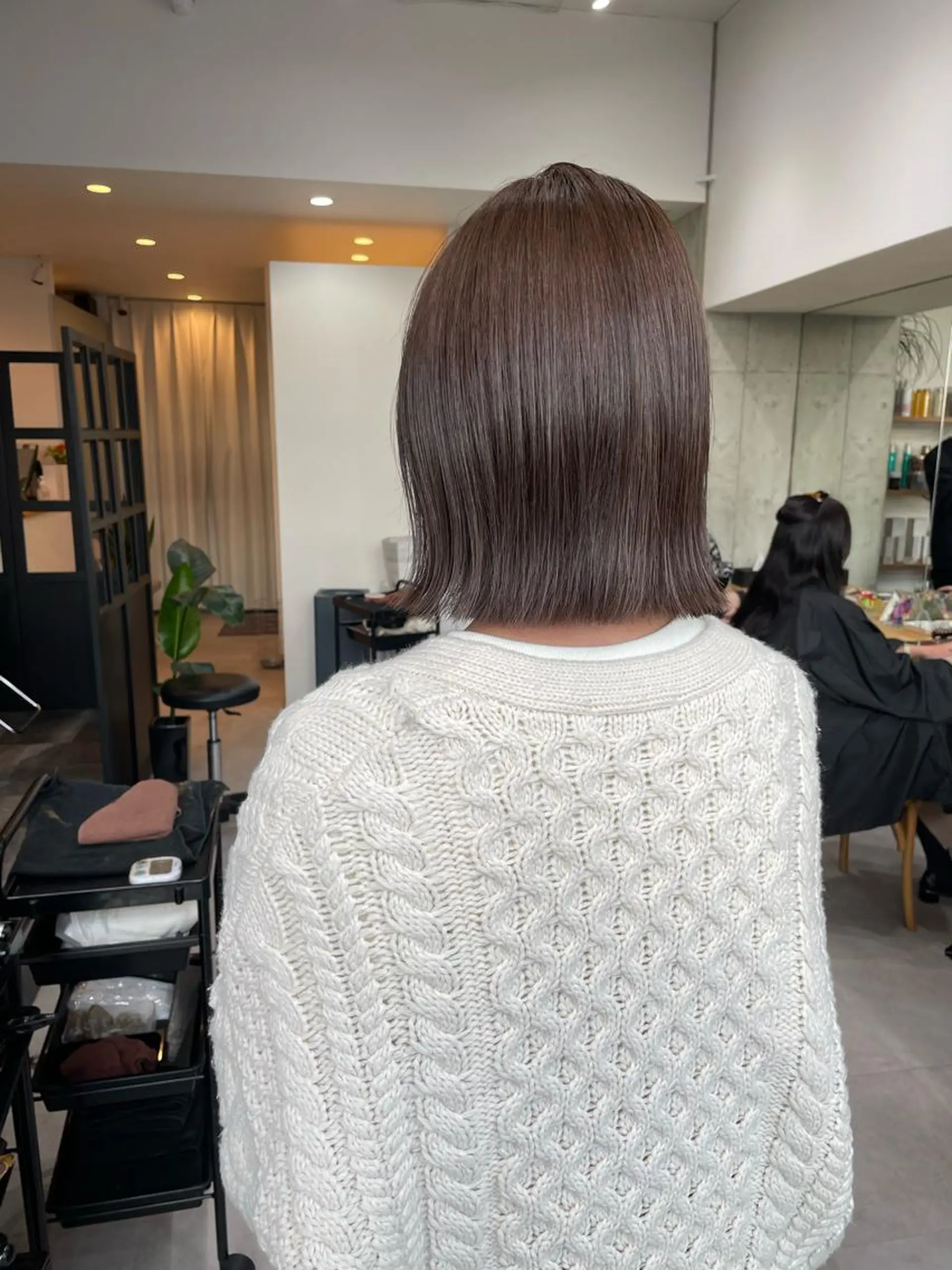 ショート ヘアカラー トリートメント ✨透明感カラー/縮毛 恵比寿HAYATO✨のヘアスタイル