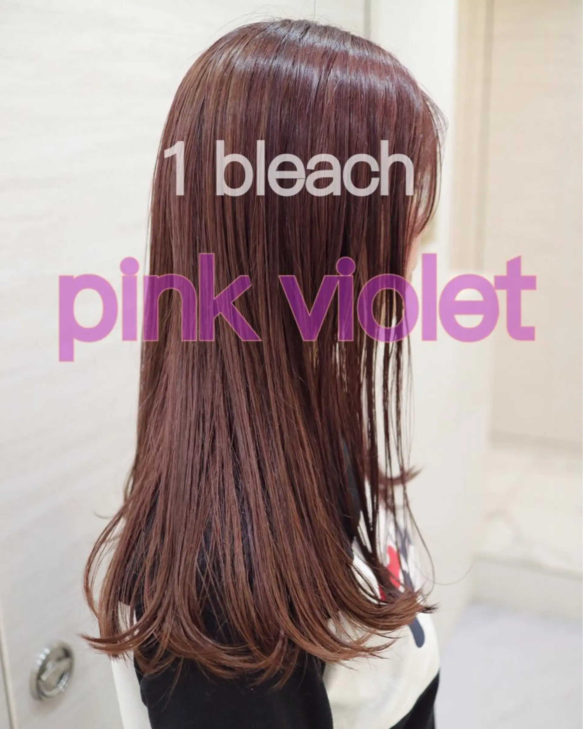 ロング カラー ブリーチ ピンクカラー バイオレットカラー カット ヘアカラー トリートメント 斉藤 貴也のヘアスタイル