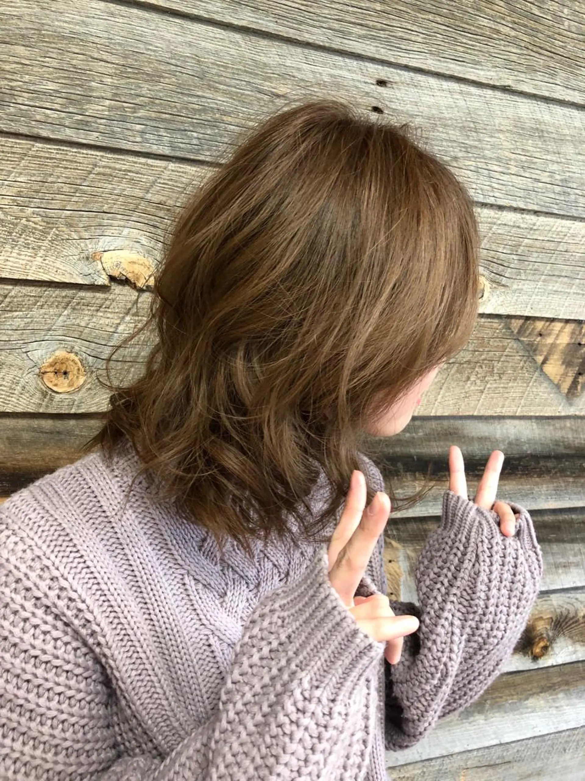 ミディアム カラー パーマ 薗部 創生のヘアスタイル