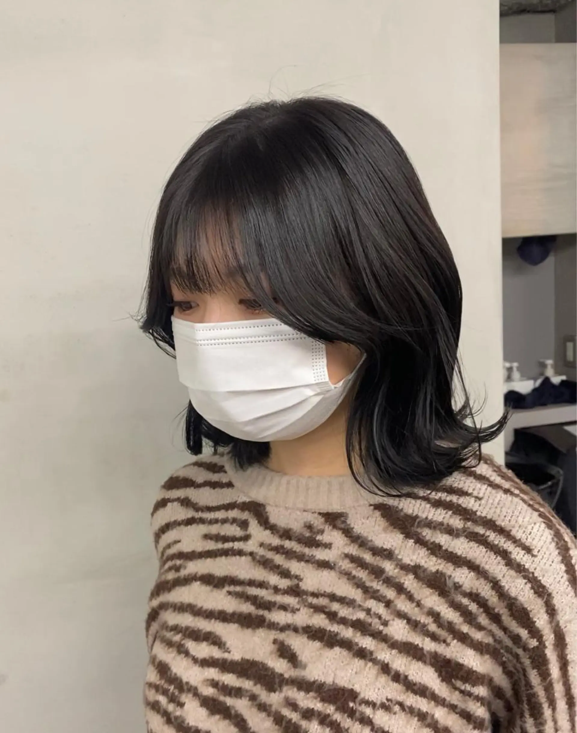ミディアム 新宿/韓国ヘア/ 髪質改善ストレートのヘアスタイル