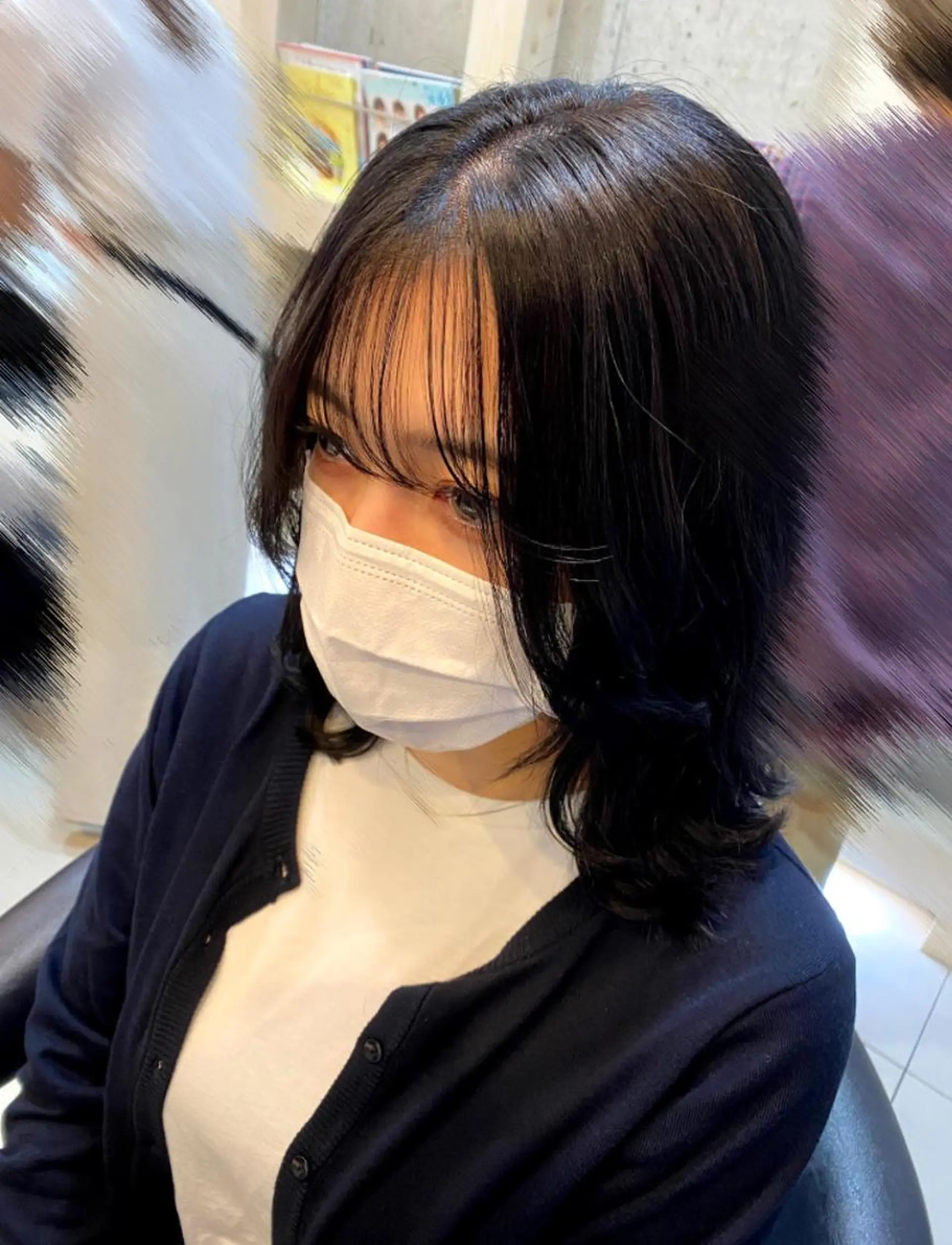 ミディアム カラー パーマ ヘアアレンジ オルチャンヘア kame｜レイヤー / 似合わせ顔周りのヘアスタイル