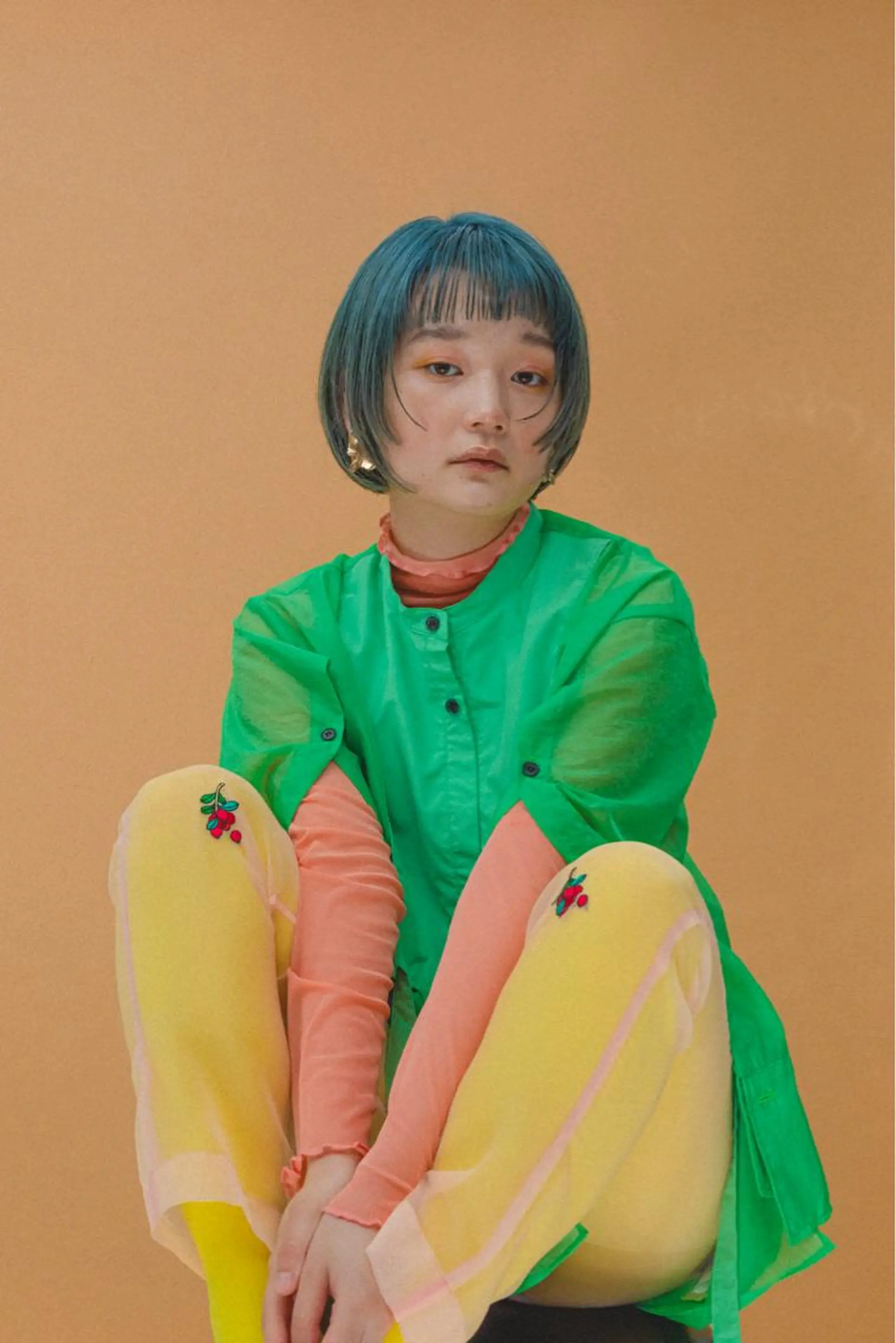 ショート カラー ブルーカラー ボブ 福島成美/髪質改善 縮毛矯正/カラーのヘアスタイル