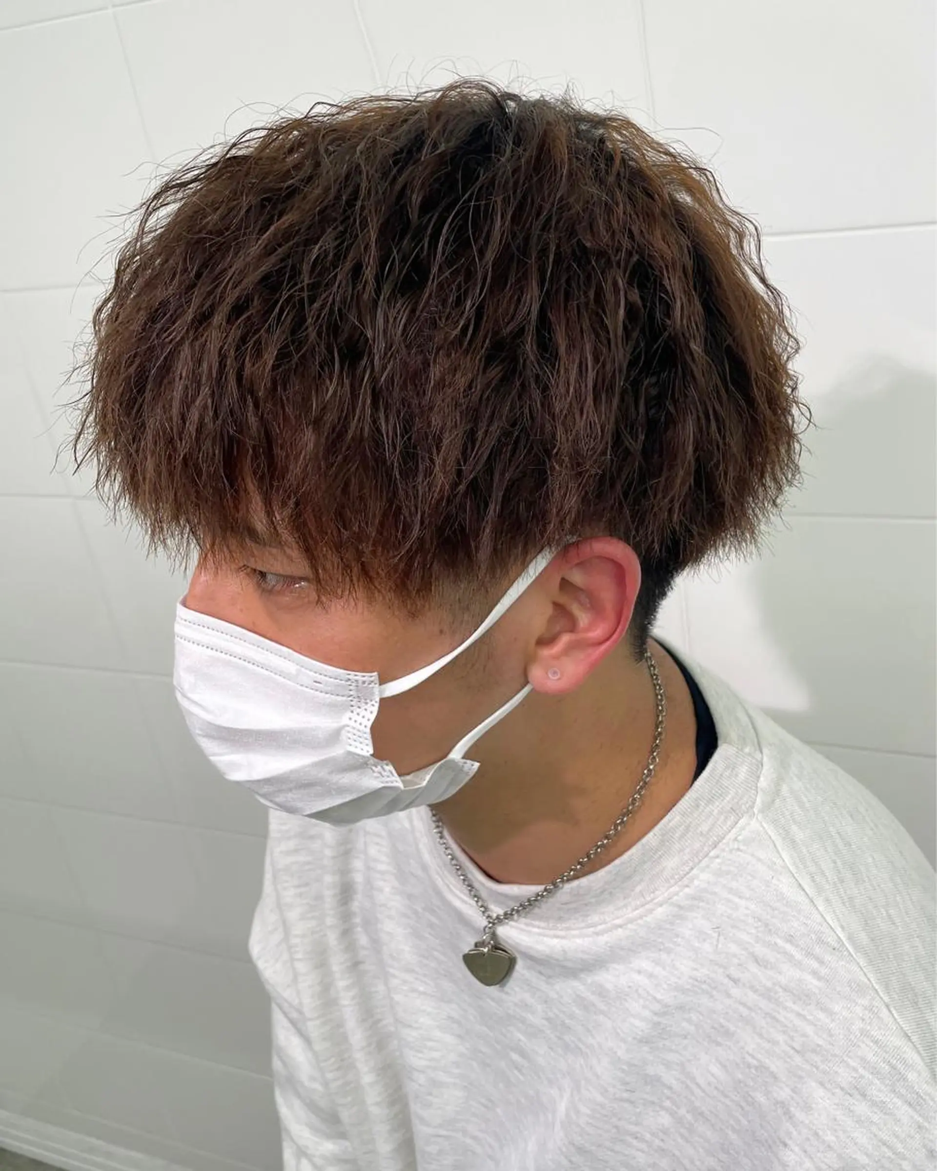 ショート カラー パーマ メンズ マッシュ メンズパーマ メンズツイストパーマ ツイストパーマ 🎀プルエクステ みまひかる🎀のヘアスタイル