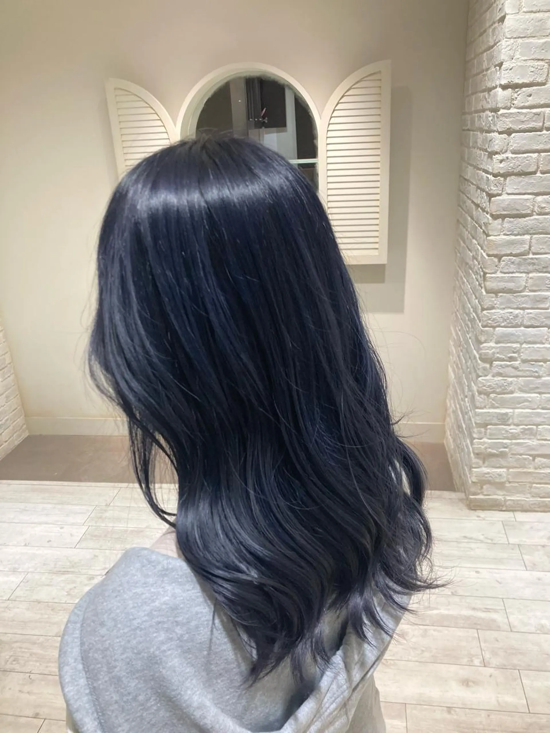 ロング カラー 曲がる縮毛矯正 LIBER 　岩名のヘアスタイル