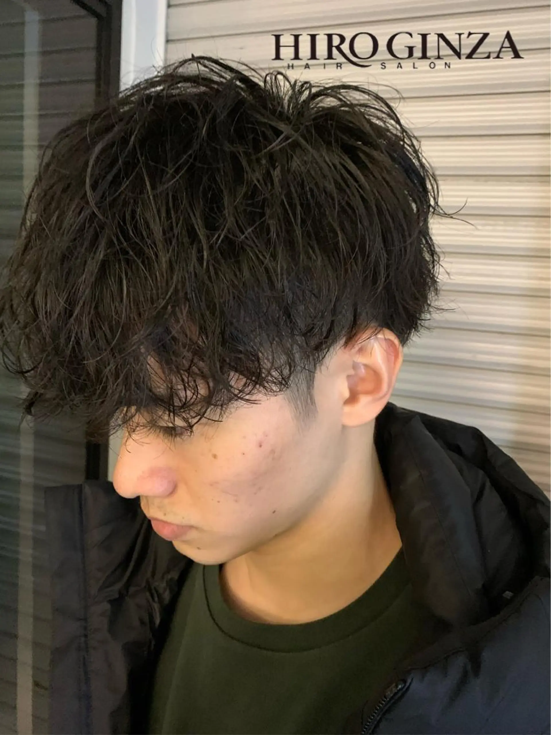 ミディアム パーマ 羽木 隆徒のヘアスタイル