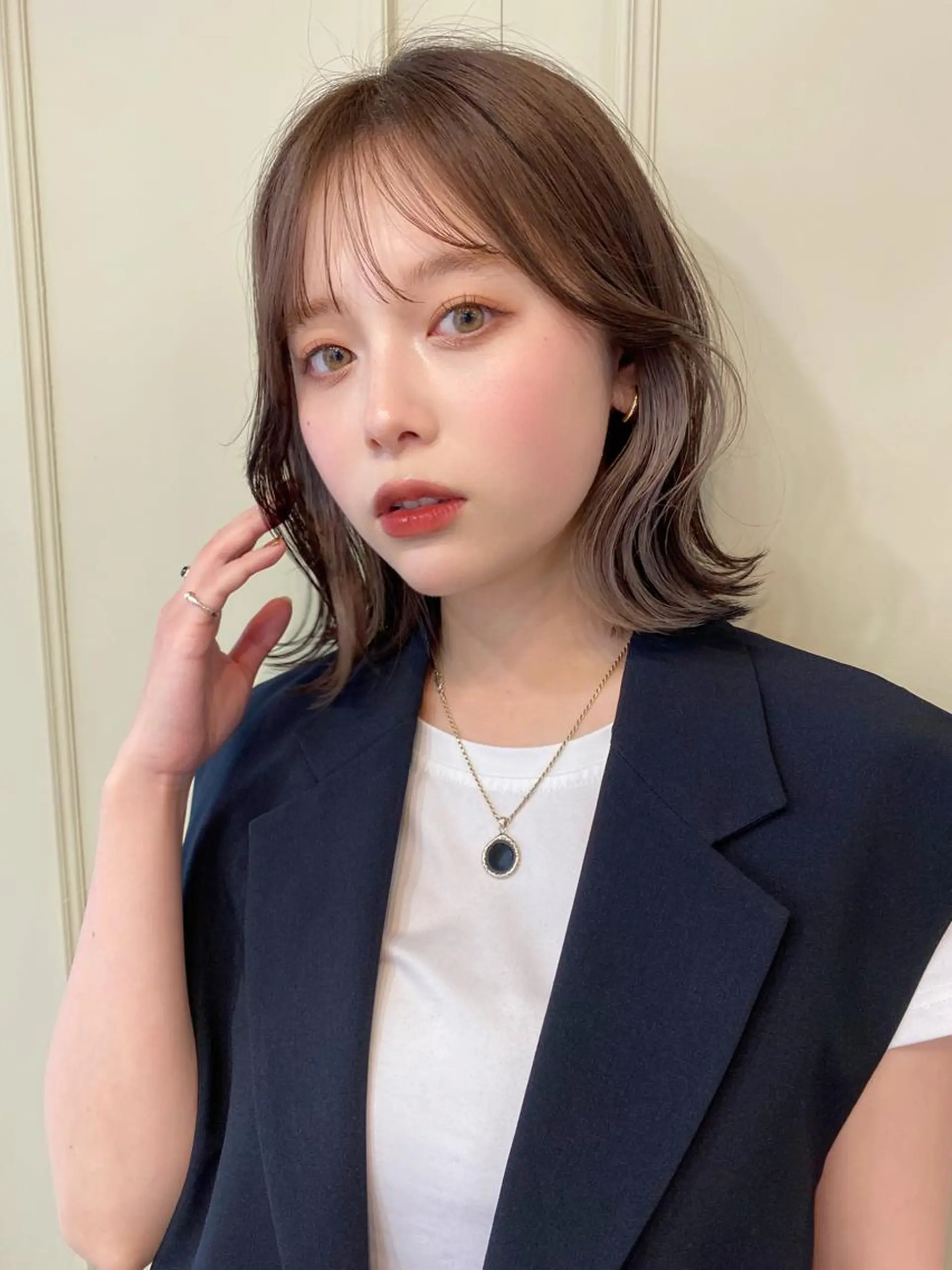 ミディアム カラー 似合わせレイヤー 🇰🇷荒木洋文のヘアスタイル