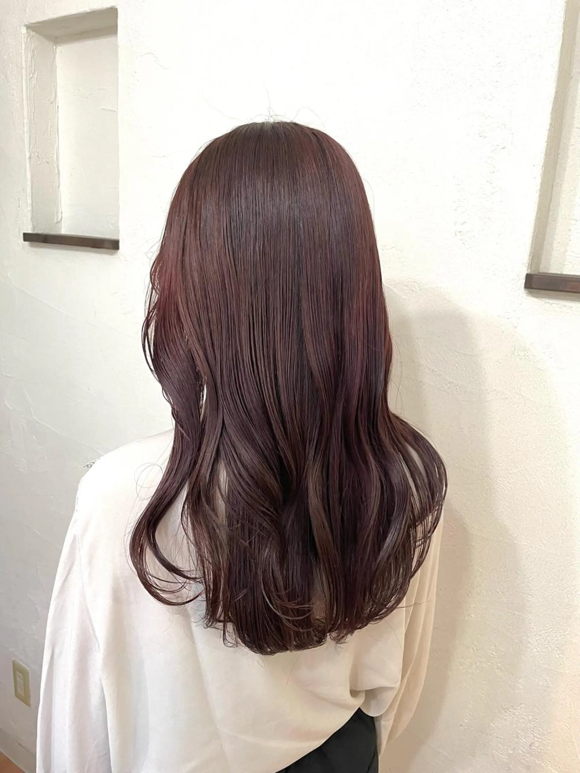 ロング カラー カシス ピンクカラー 🦋透明感 艶カラー Rie🦋のヘアスタイル