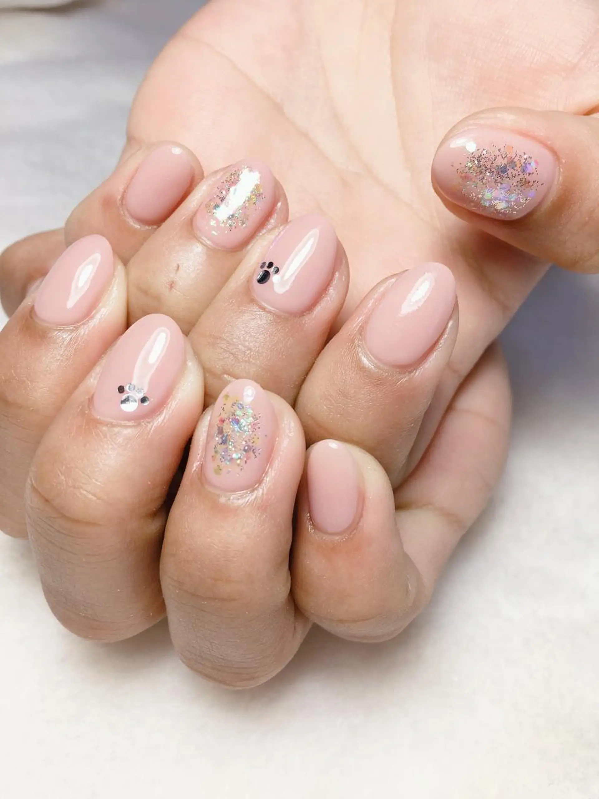 ネイル アートネイル ホログラムネイル ラメ(グリッター) ハンドネイル kipinail 川﨑えりかのネイルデザイン
