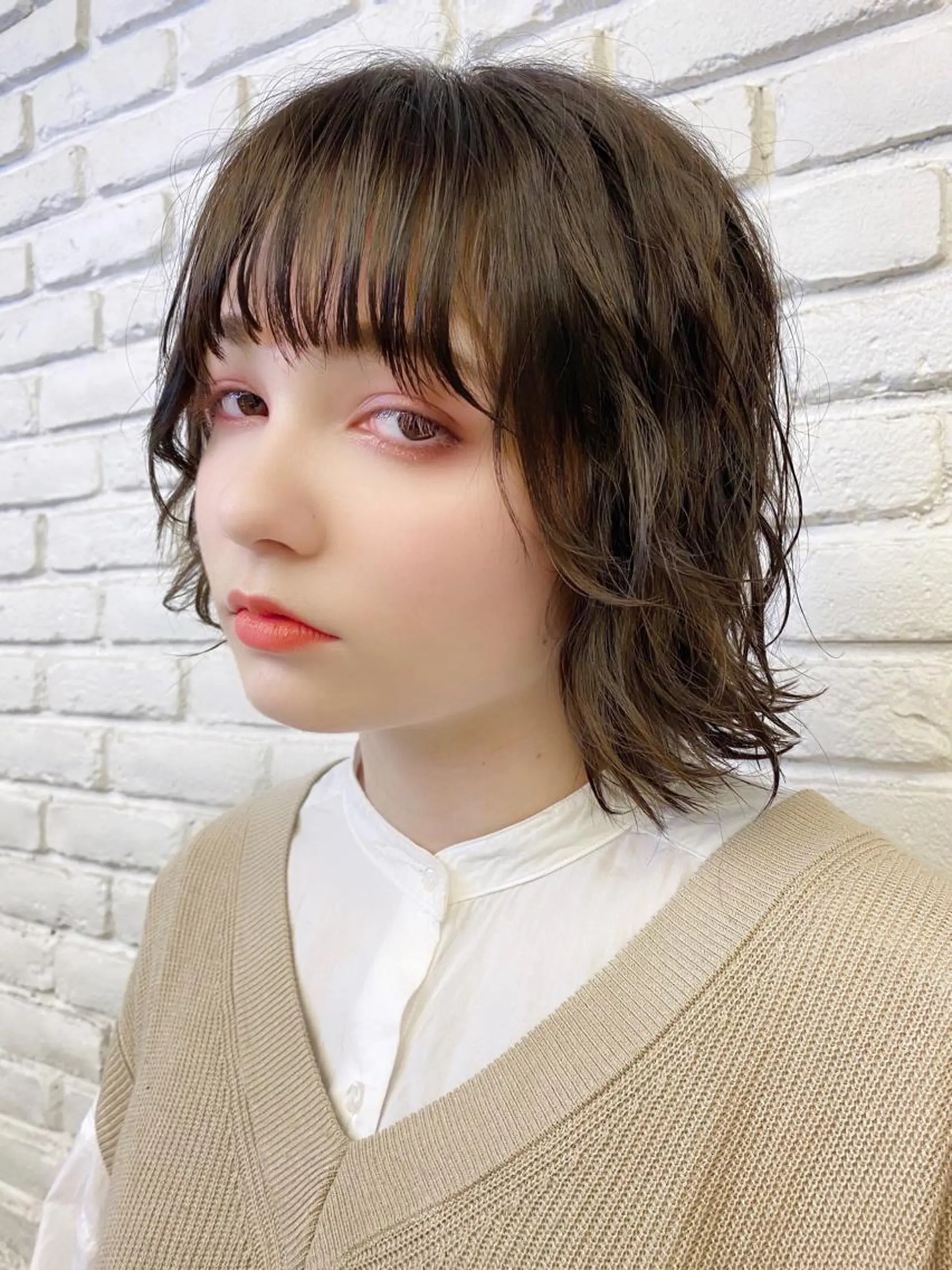 ミディアム ヘアアレンジ 透明感カラー🌿 グレージュ🐺陽介のヘアスタイル