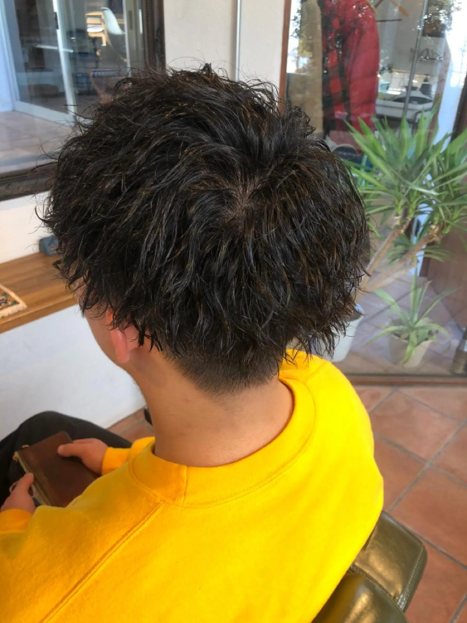 ショート パーマ メンズ カット パーマ 冨士川 英樹のヘアスタイル