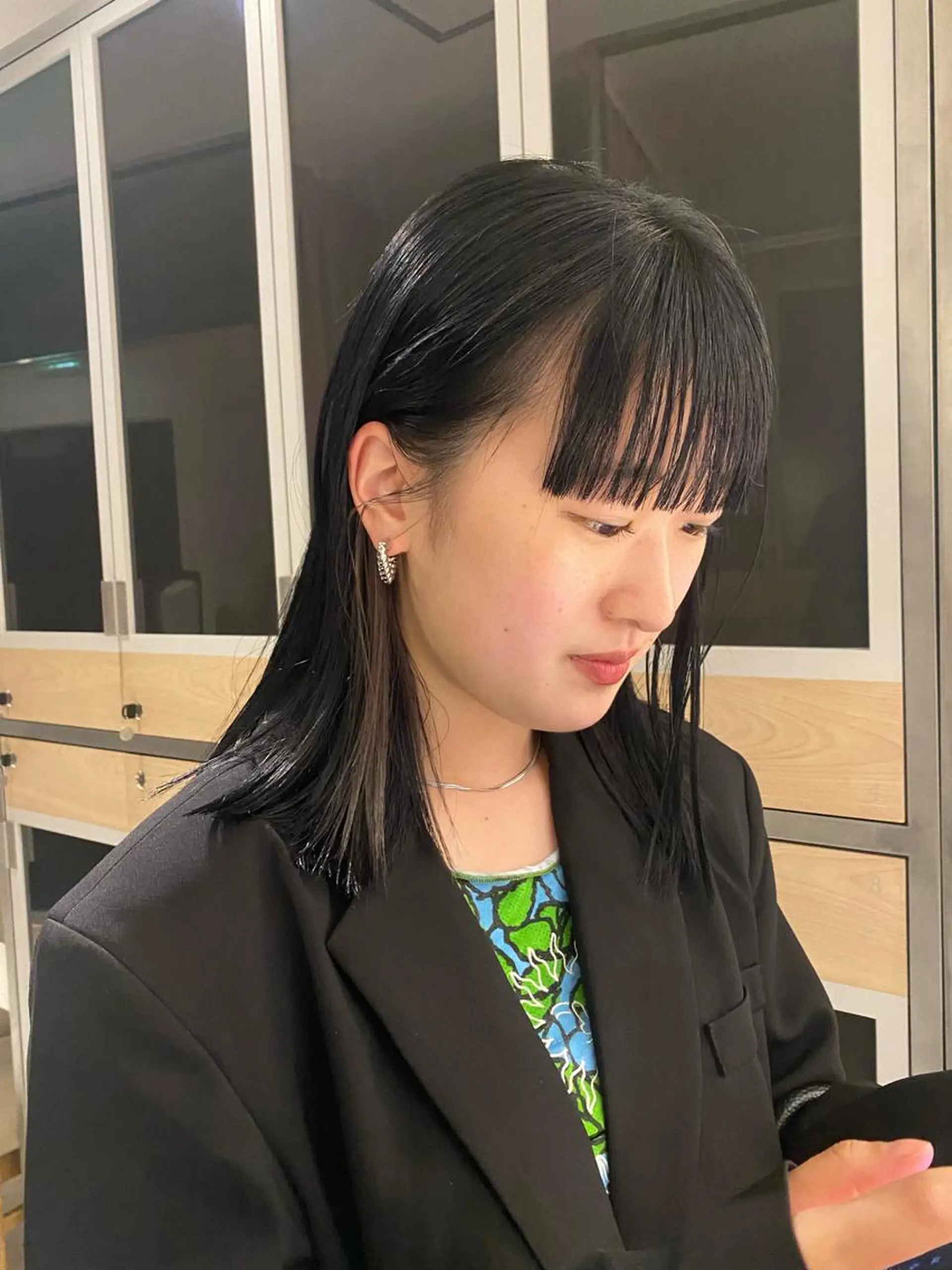 ミディアム カラー ヘアカラー 艶髪/ダークトーン 🩶丸山日向のヘアスタイル