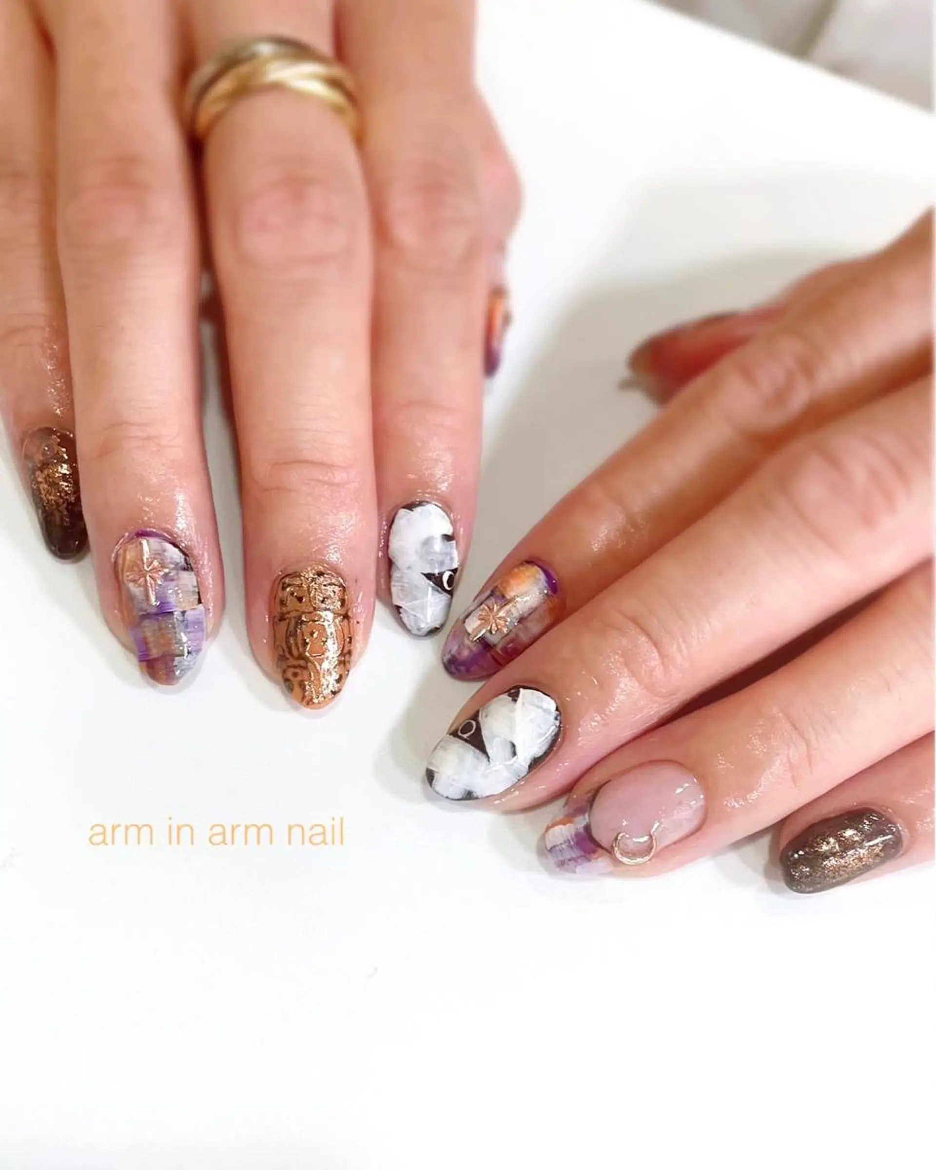 ネイル arm in arm ︎✿Yamamotoのマツエク・マツパデザイン
