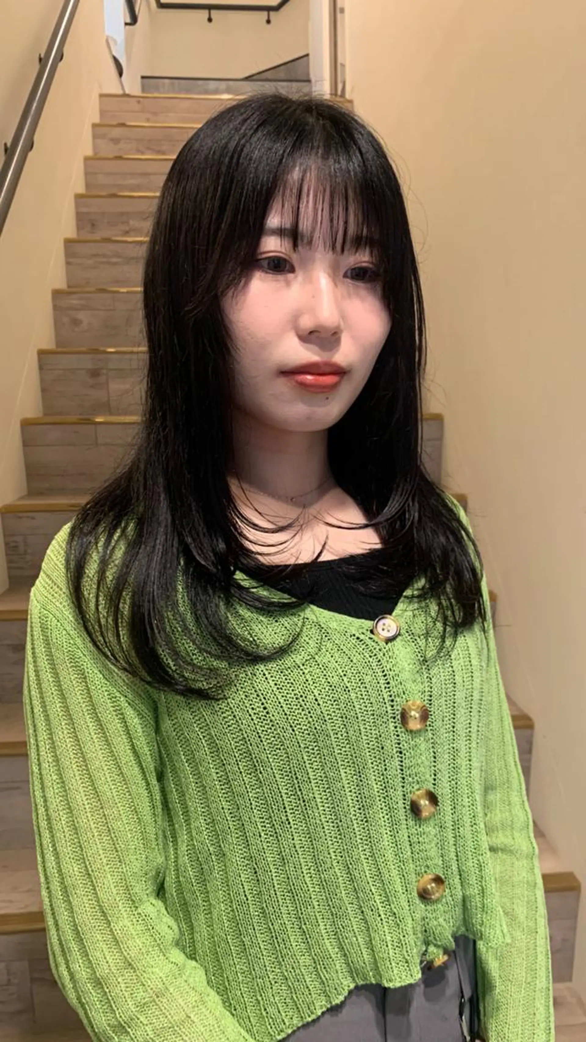 セミロング カット トリートメント 落合希 Olivebeigeのヘアスタイル